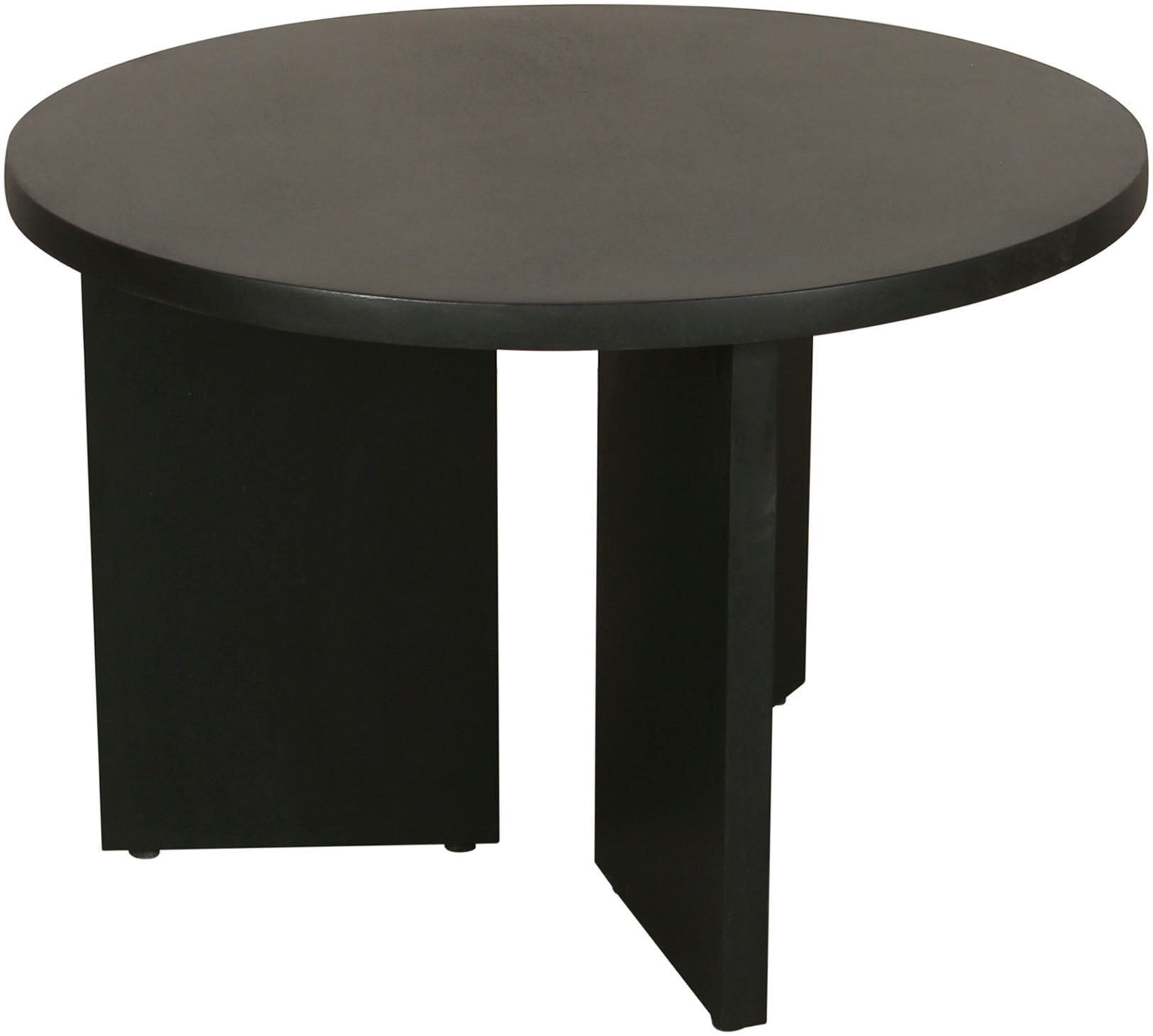 byLIVING Couchtisch »Round«, (1 St.), aus 2,5cm starkem Massivholz schwarz, einzeln oder im Set stellbar