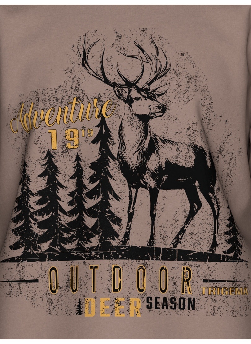 Trigema T-Shirt »TRIGEMA T-Shirt mit großem Hirsch-Printmotiv«, (1 tlg.)