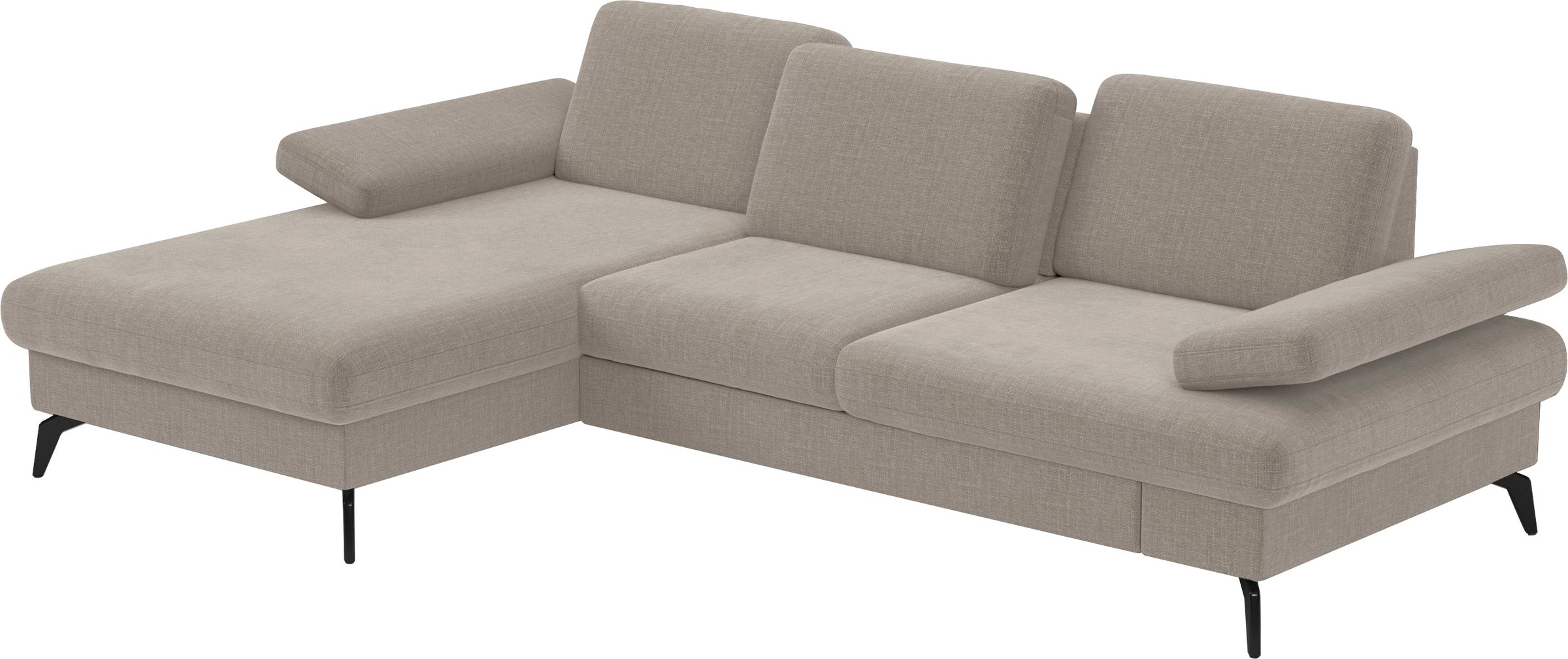 sit&more Ecksofa »Morris L-Form, inkl. Sitztiefenverstellung«, wahlweise mit Armteilverstellung, Bettfunktion & Bettkasten