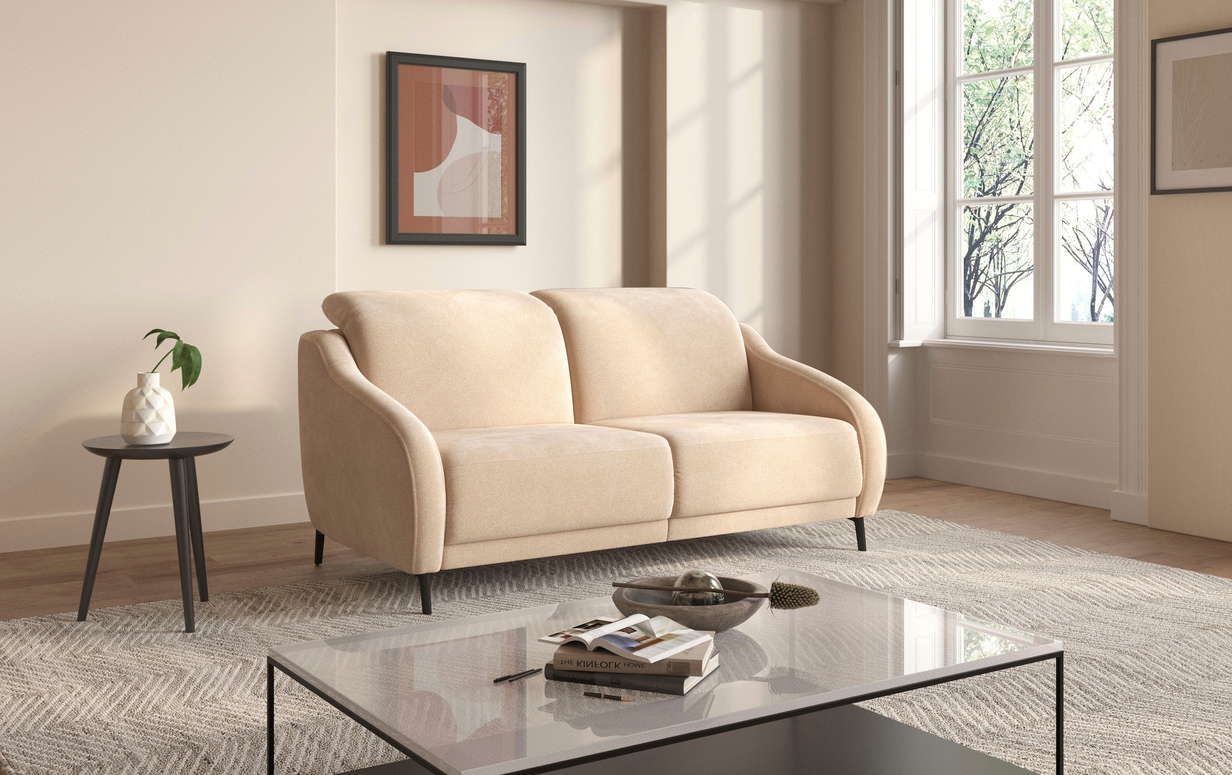 sit&more 2,5-Sitzer »Blues« wahlweise mit Klapptisch und USB