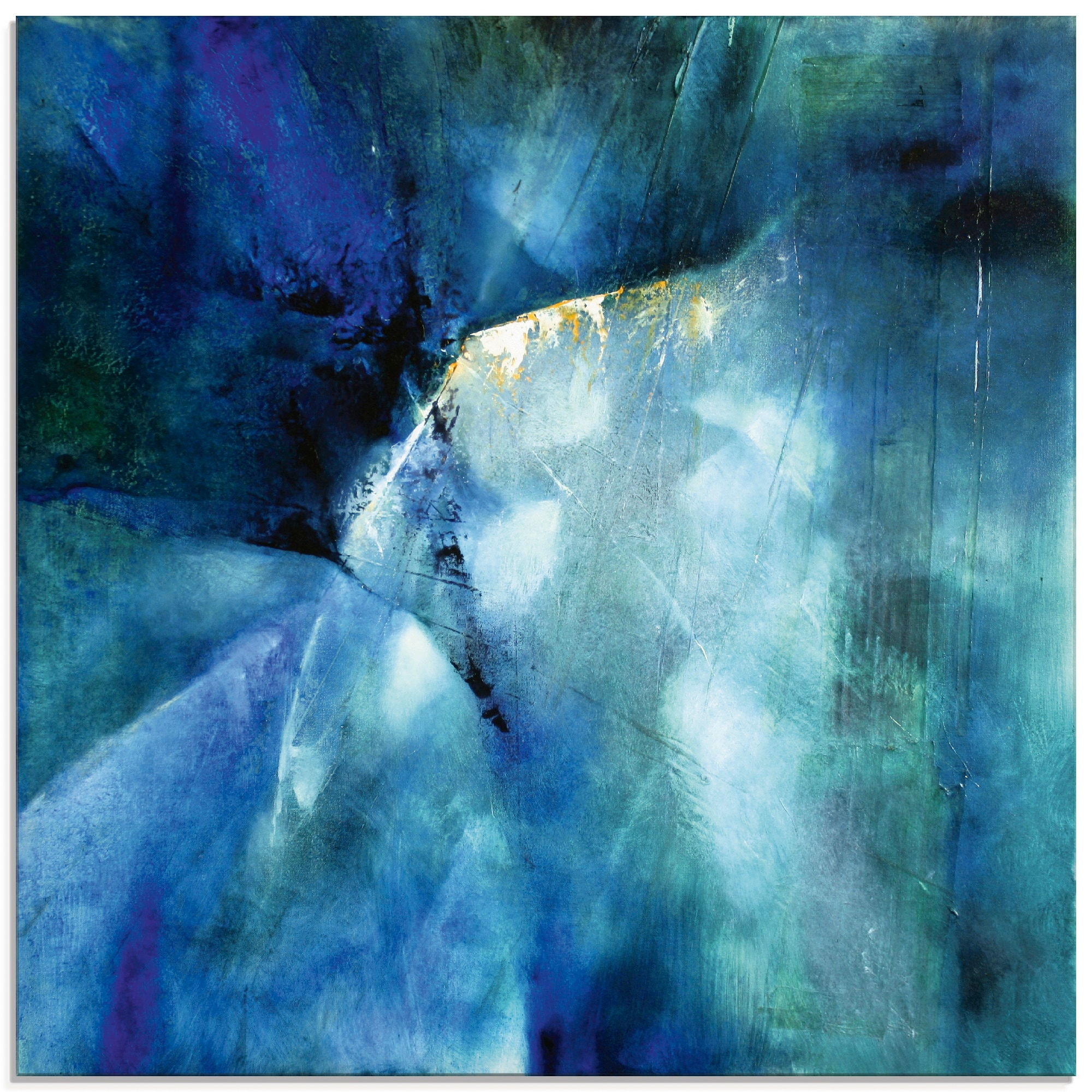 Artland Glasbild "Komposition in blau" Gegenstandslos 1 Stk. tlg. in verschiedenen Größen