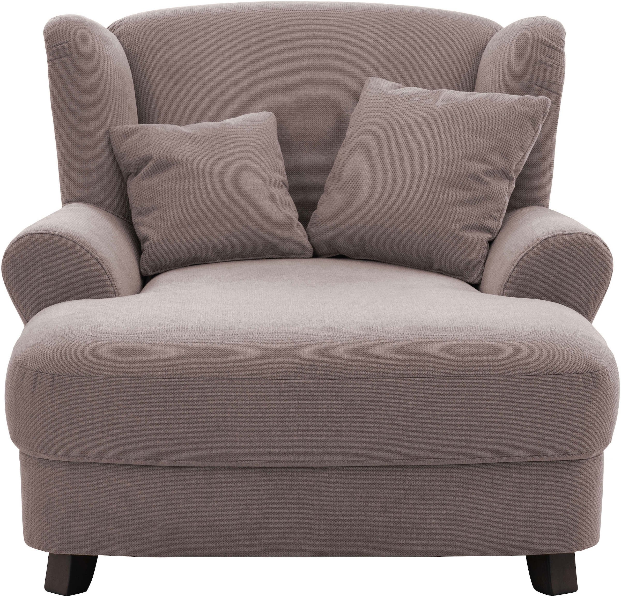 OTTO home XXL-Sessel "Oase, B: 120 cm, Sitzhöhe: 50 cm - OTTO. Verlässliche Qualität." Loungesessel mit 2 Zierkissen & Massivholzfüße