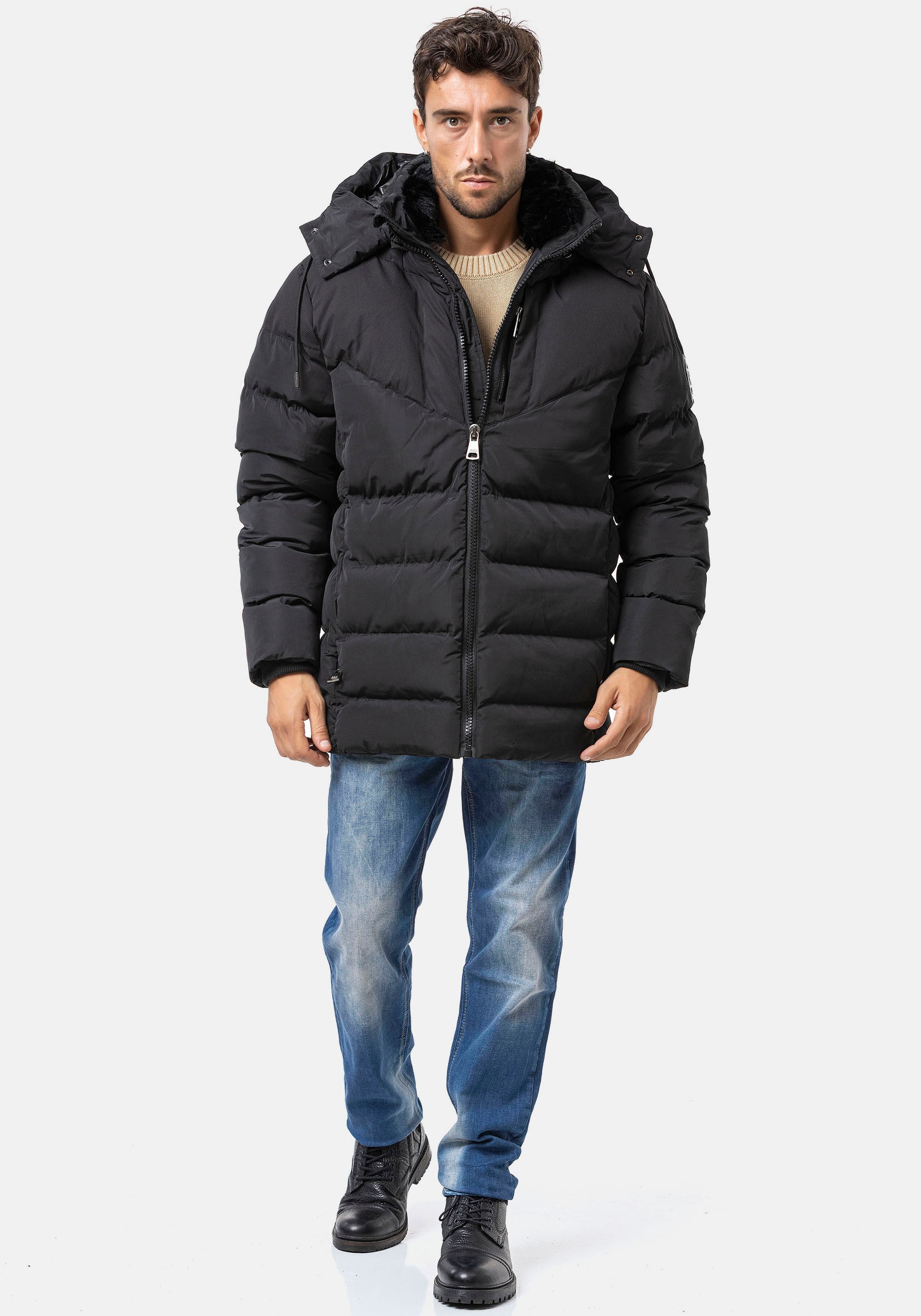 Cipo & Baxx Steppjacke mit Kapuze