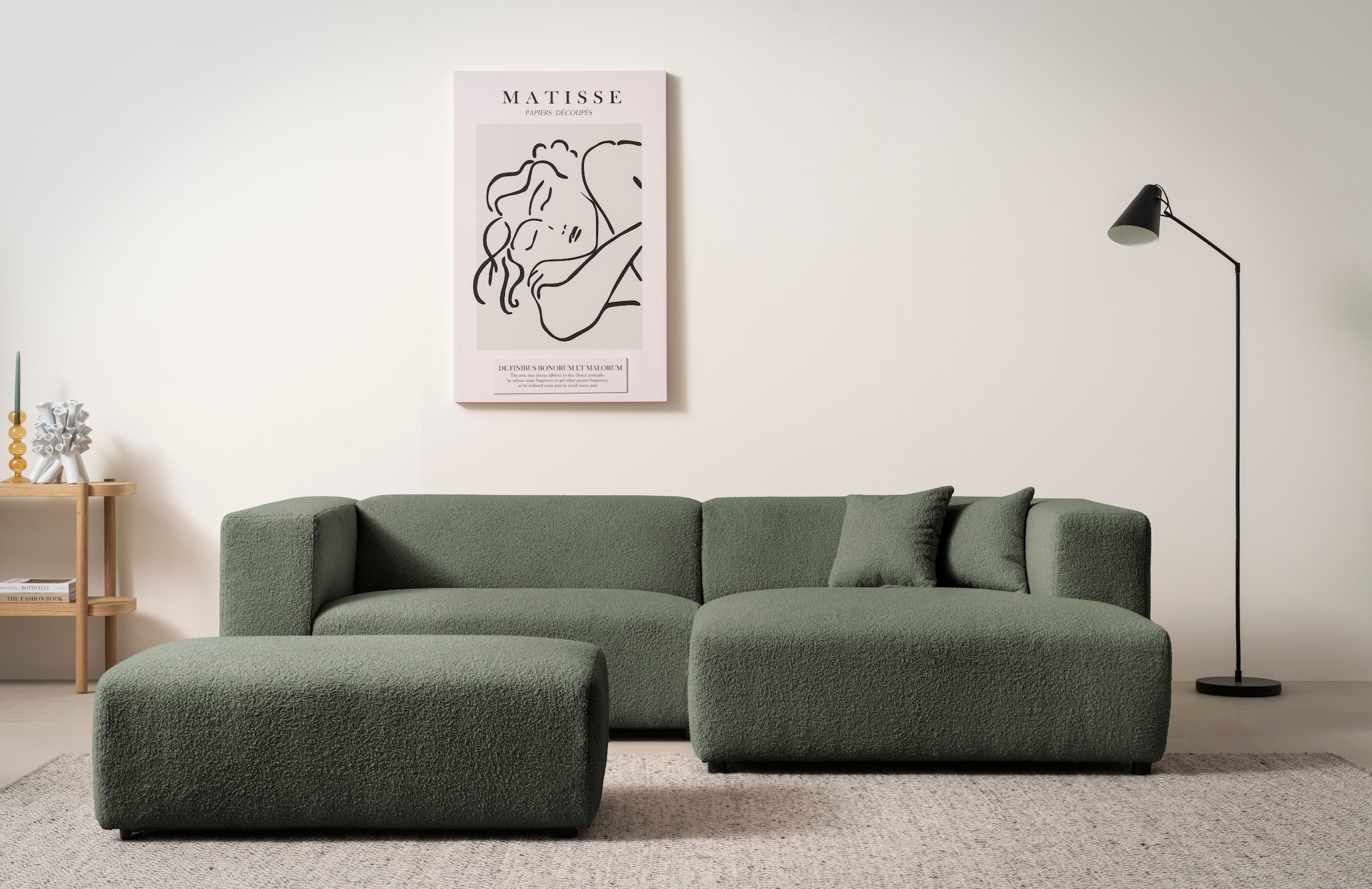 andas Polsterecke "BAKELS, Ecksofa-Set mit Hocker, L-Form mit Schlaffunktio günstig online kaufen