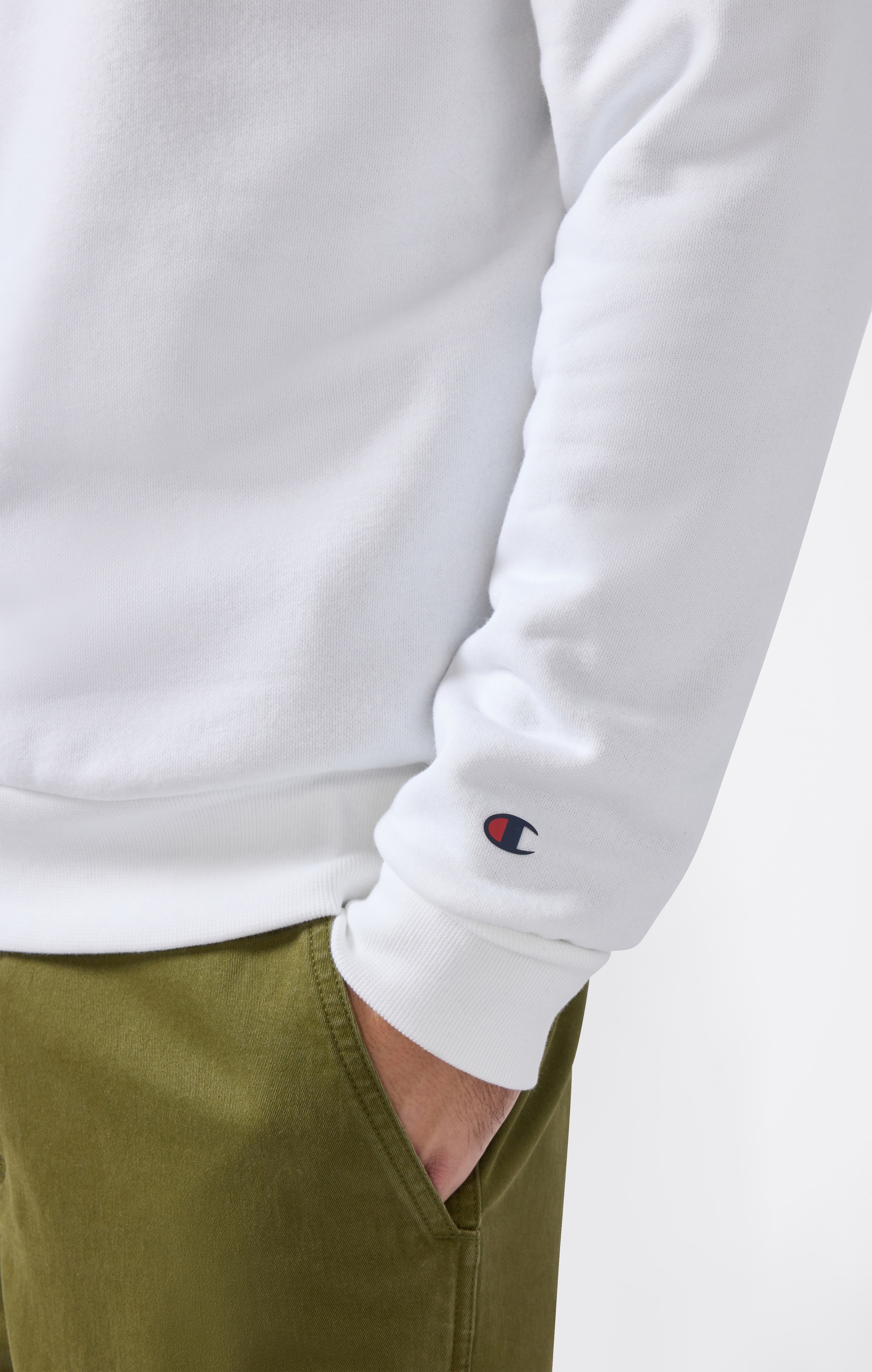 Thumbnail - Champion Kapuzensweatshirt "BASICS Fleece Crewneck Sweatshirt Large Logo"