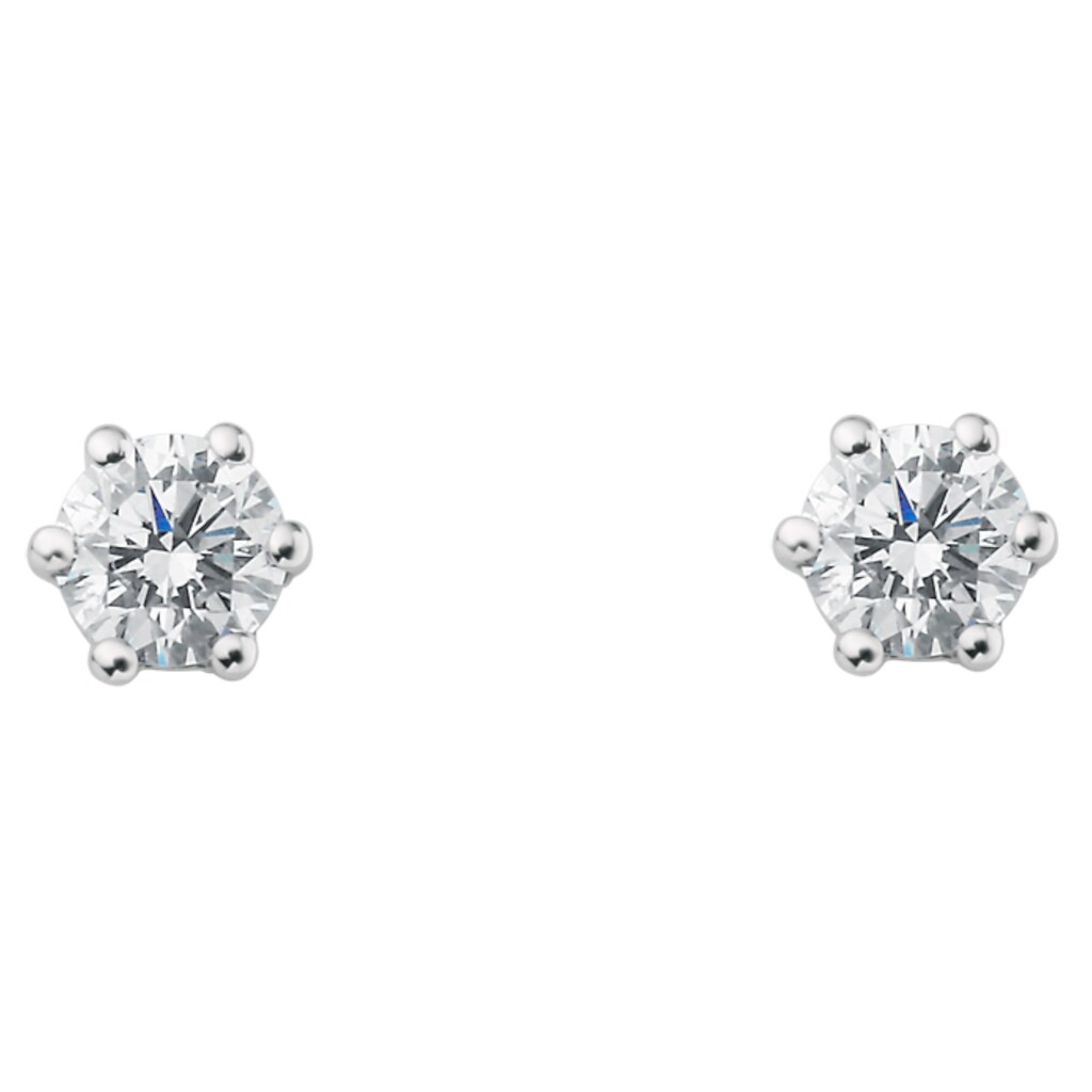 ONE ELEMENT Paar Ohrhänger »0.1 ct Diamant Brillant Ohrringe Ohrstecker aus 950 Platin«