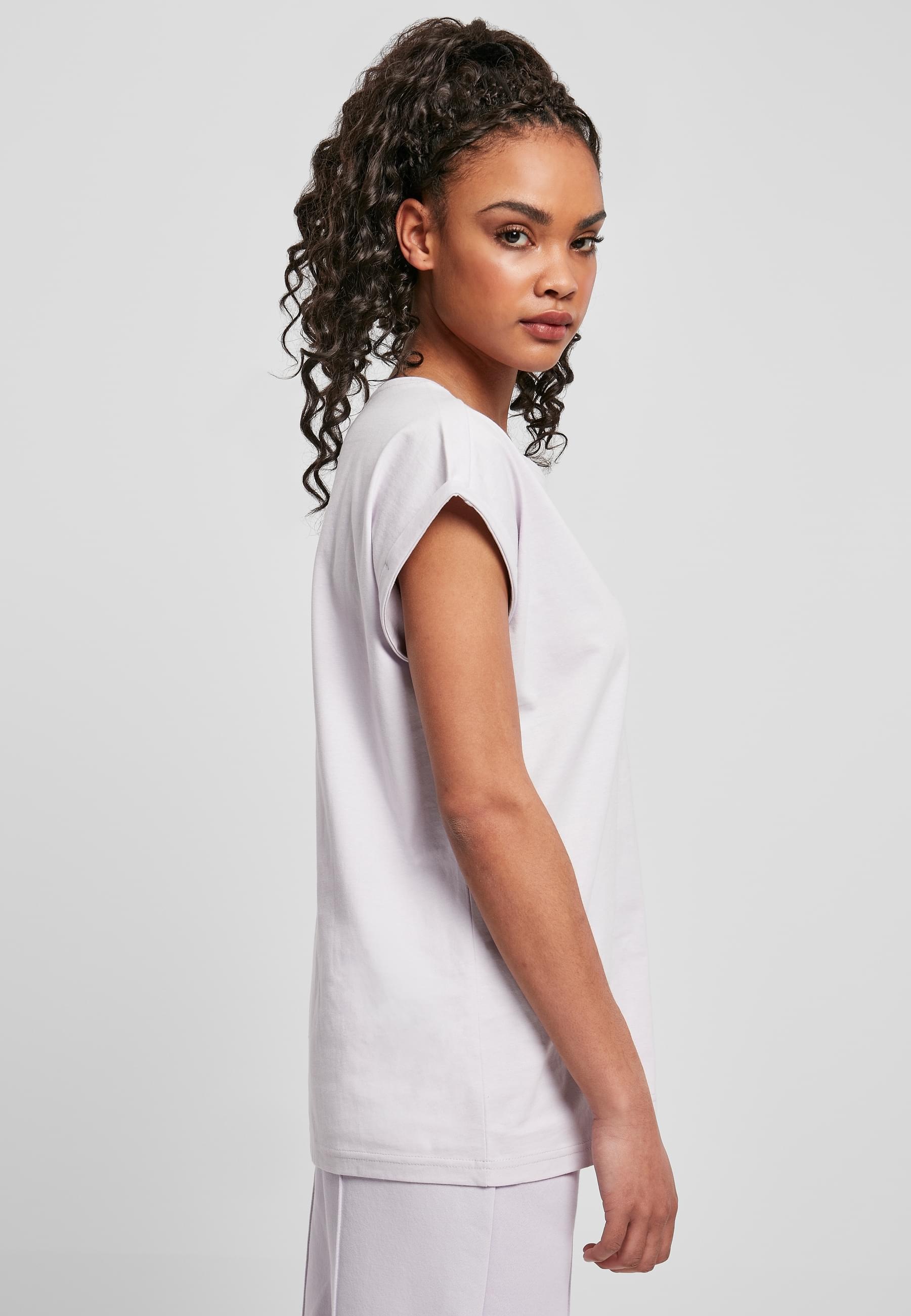 URBAN CLASSICS Kurzarmshirt »Urban Classics Damen Ladies Organic Extended Shoulder Tee«, (1 tlg.)