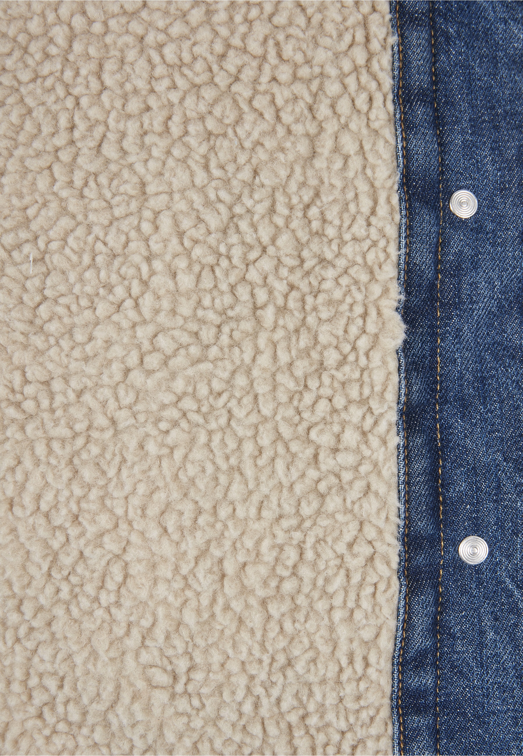 URBAN CLASSICS Jeansjacke »Urban Classics Damen Ladies Oversized Sherpa Denim Jacket« 1 Stk. tlg. ohne Kapuze