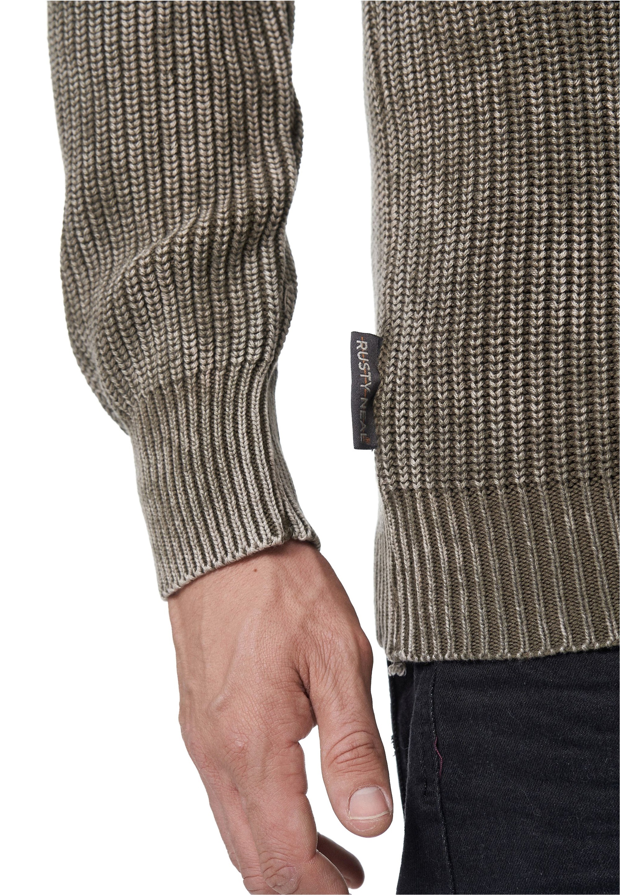 Rusty Neal Strickpullover, im dezenten Batik-Design