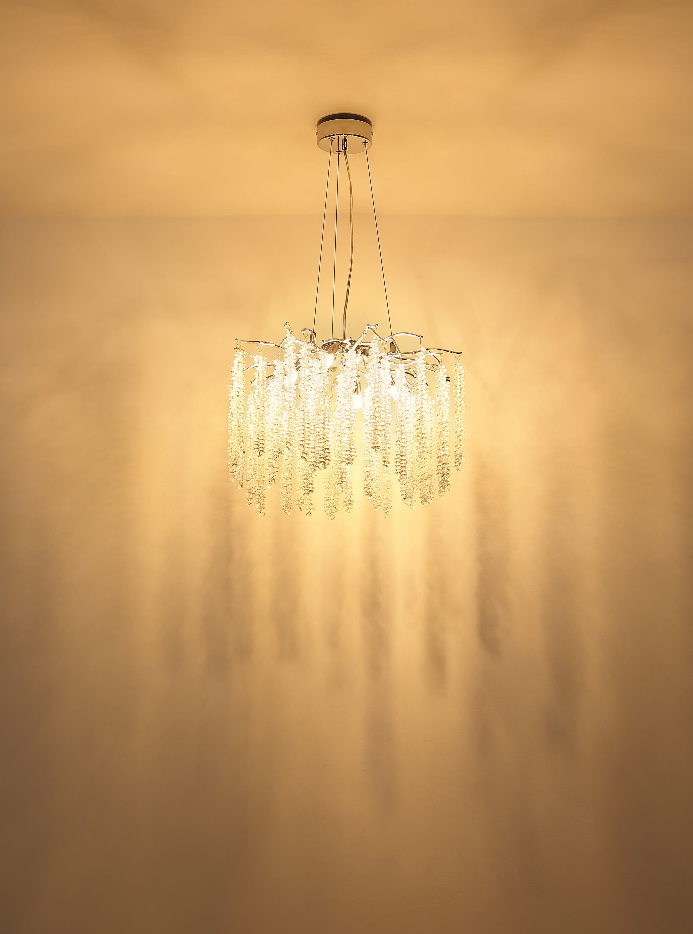 GLOBO LIGHTING Hängeleuchte »LAVERNE« G9 1 Stk. Kristall Luster chrom, G9 Fassung, luxuriös, höhenverstellbar