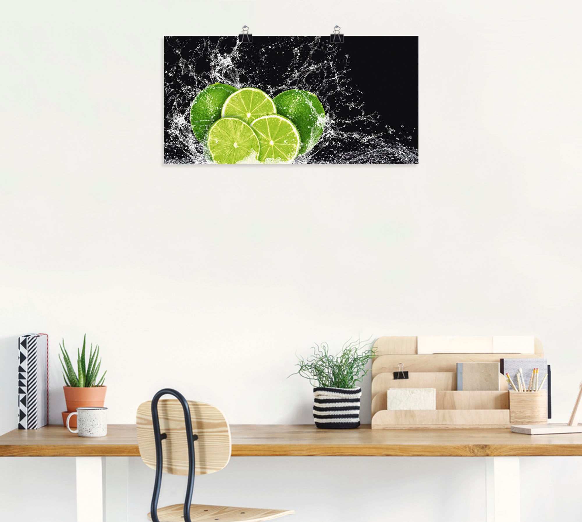 Artland Wandbild "Limone mit Spritzwasser", Obst Bilder, (1 St.), als Leinw günstig online kaufen