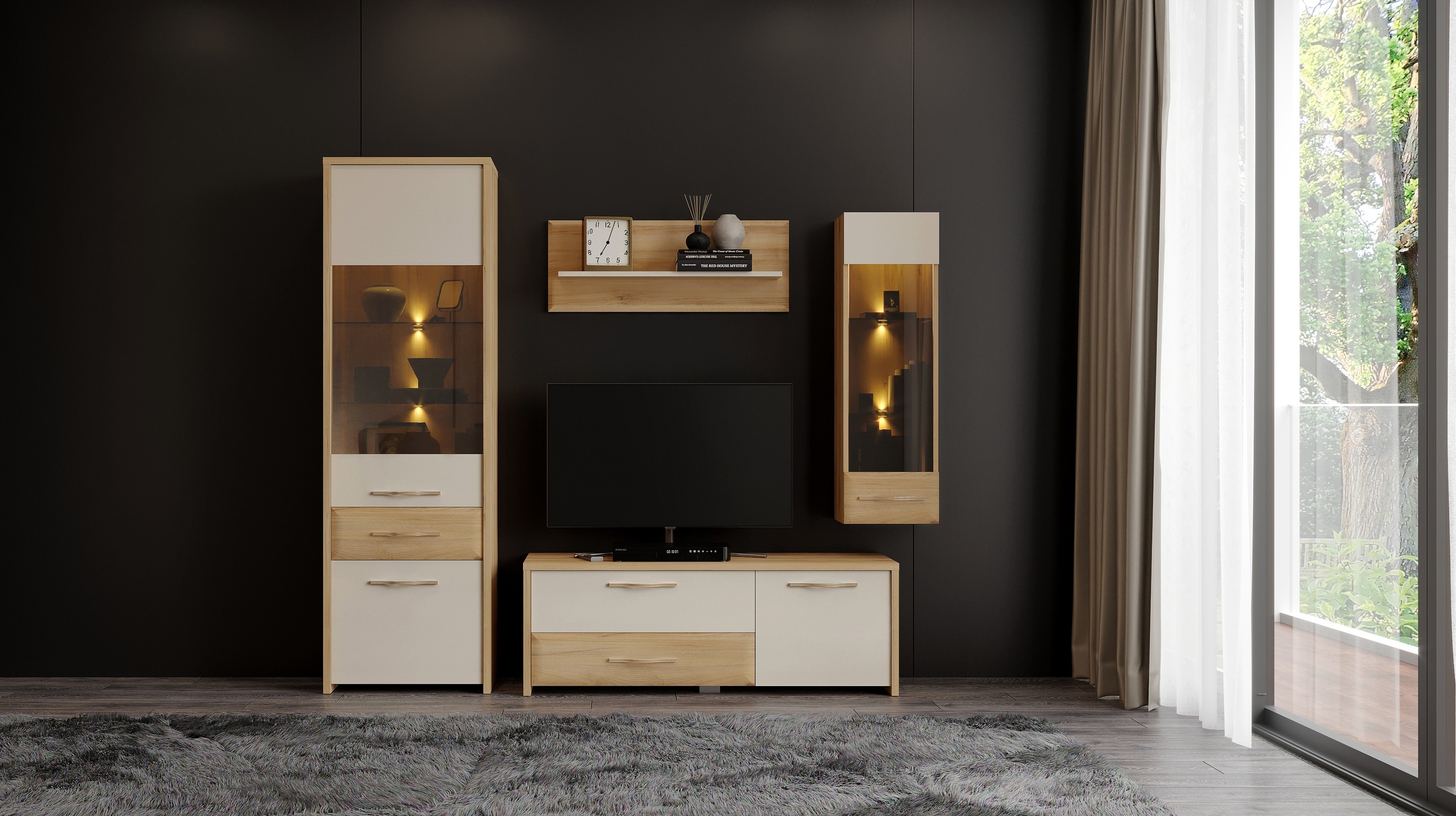 OTTO home Wandregal "Gala" zwei Größen erhältlich, Ablage in Beigeton UV-la günstig online kaufen