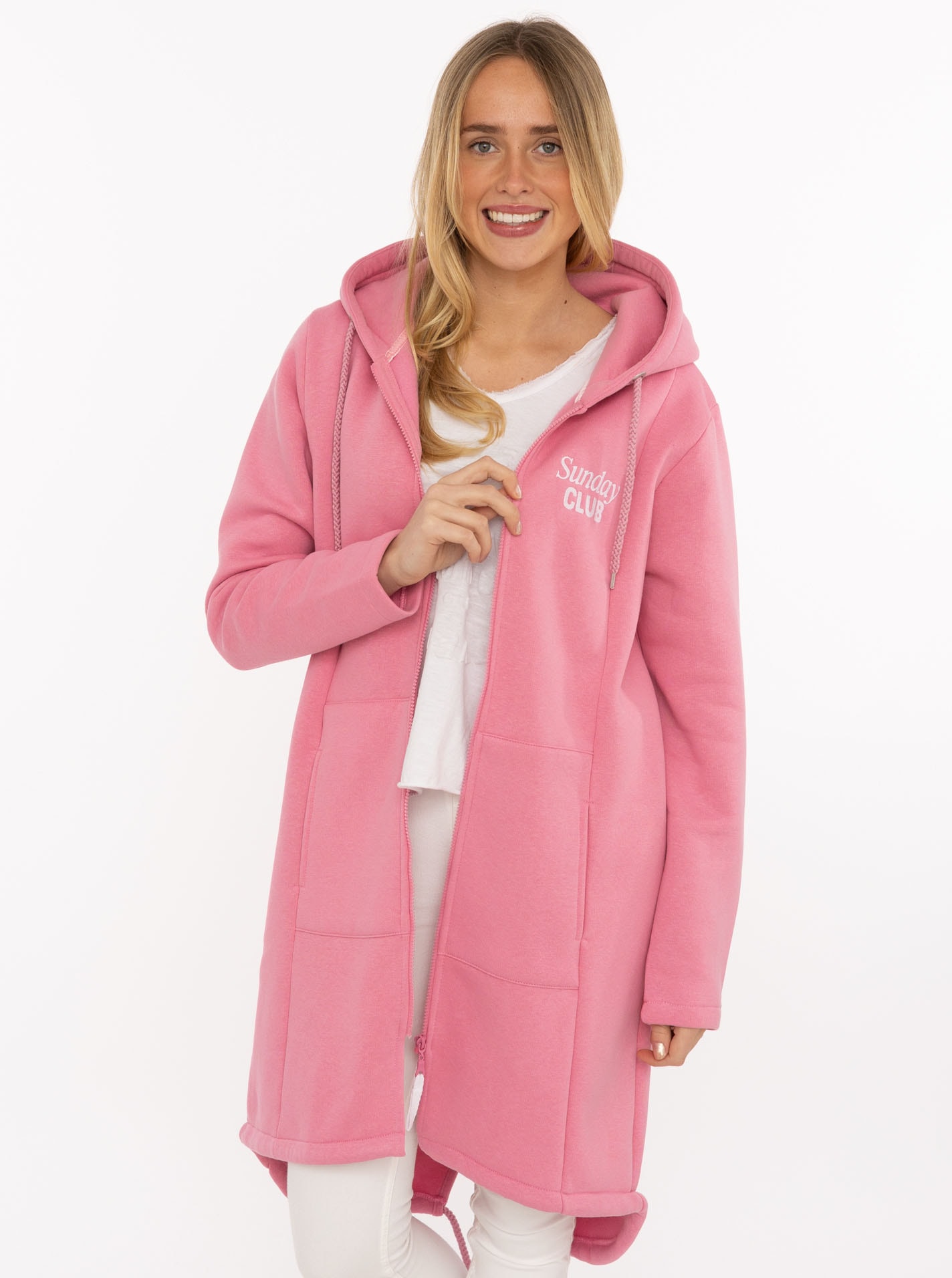 Zwillingsherz Kurzmantel ""Sunday Club"" mit Stickerei, Taschen und Reißver günstig online kaufen