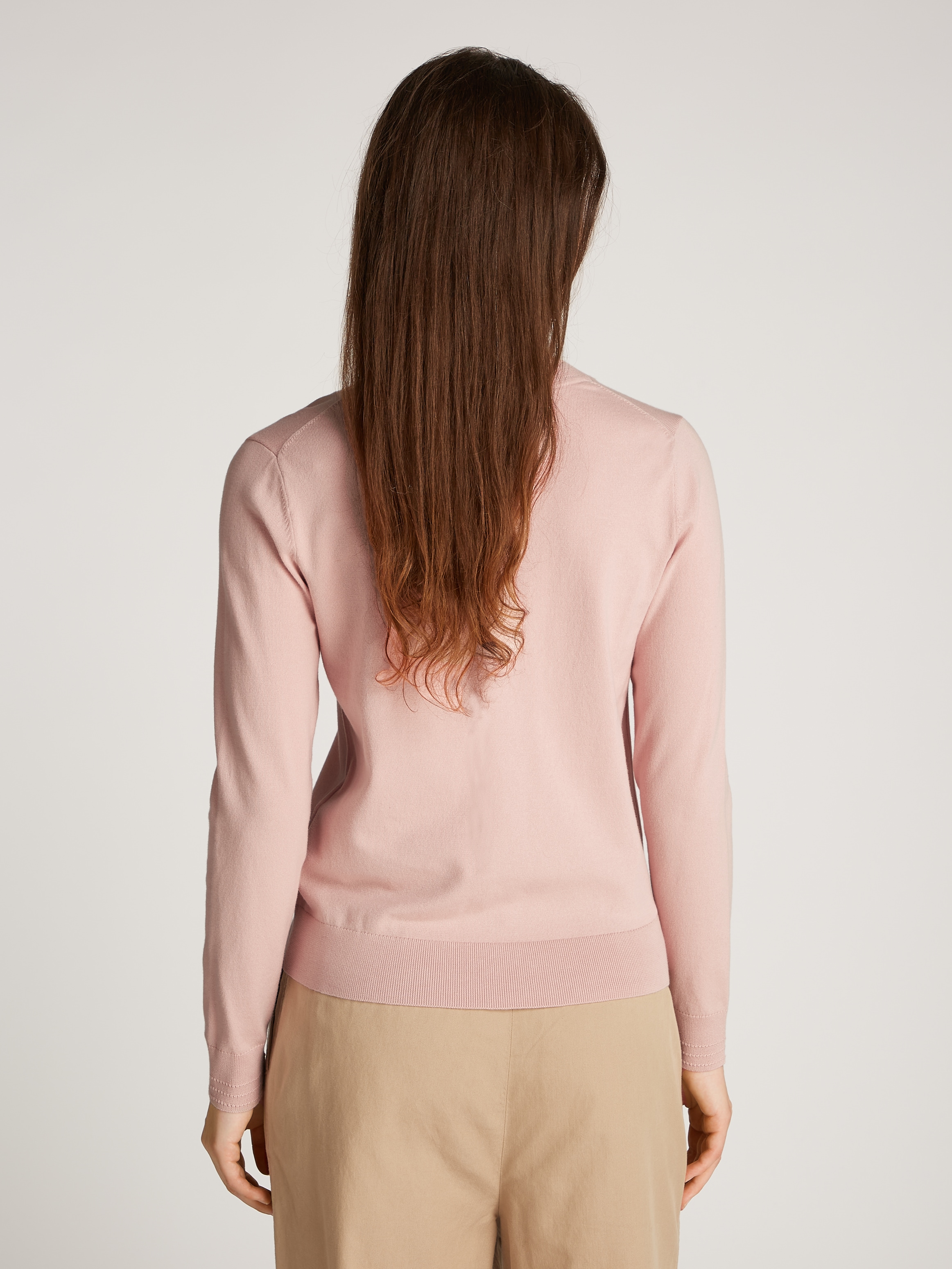 Tommy Hilfiger V-Ausschnitt-Pullover, mit Logo-Stickerei
