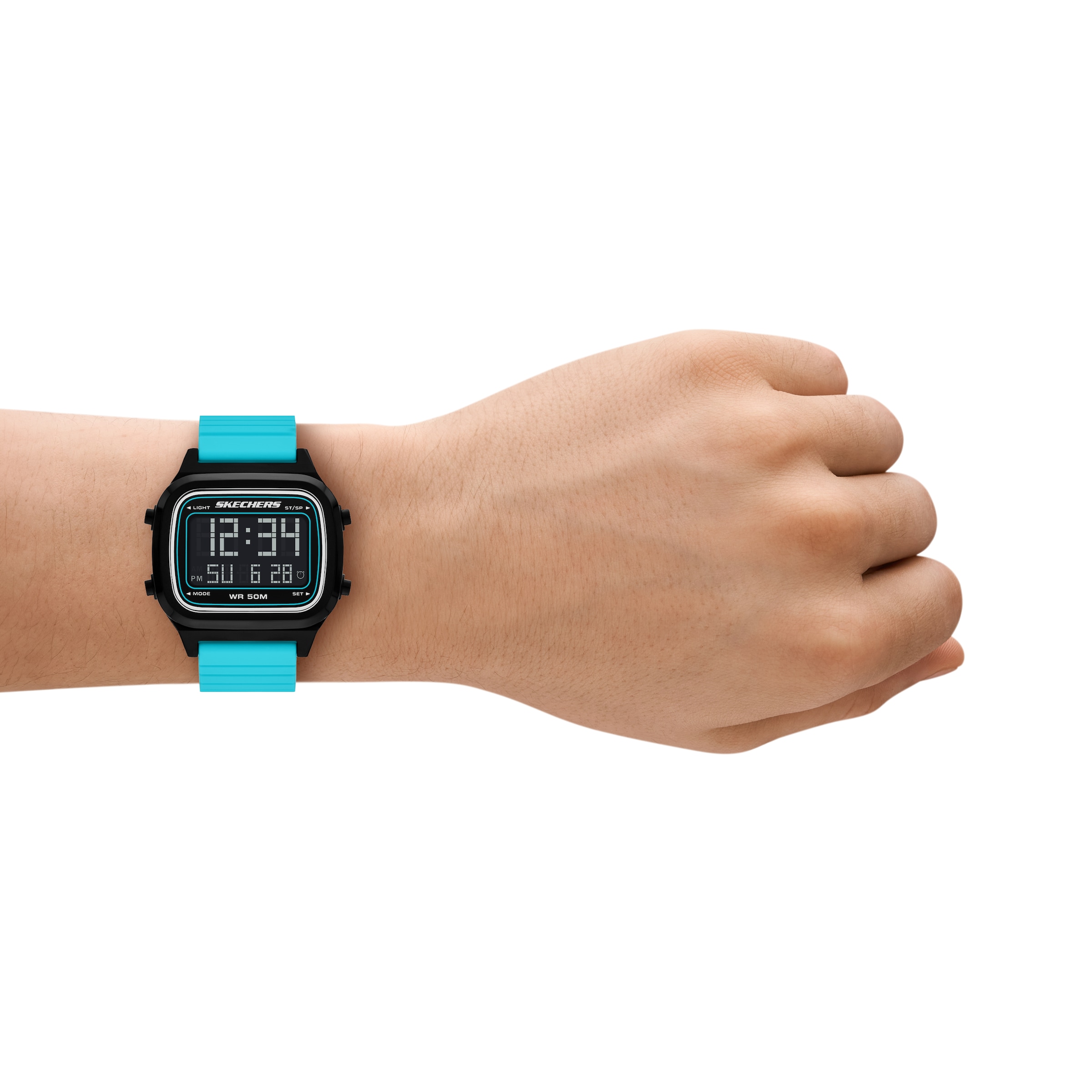 Skechers Chronograph »FISKE« Quarzuhr, Armbanduhr, Herrenuhr, Silikonarmband, digital, Tag