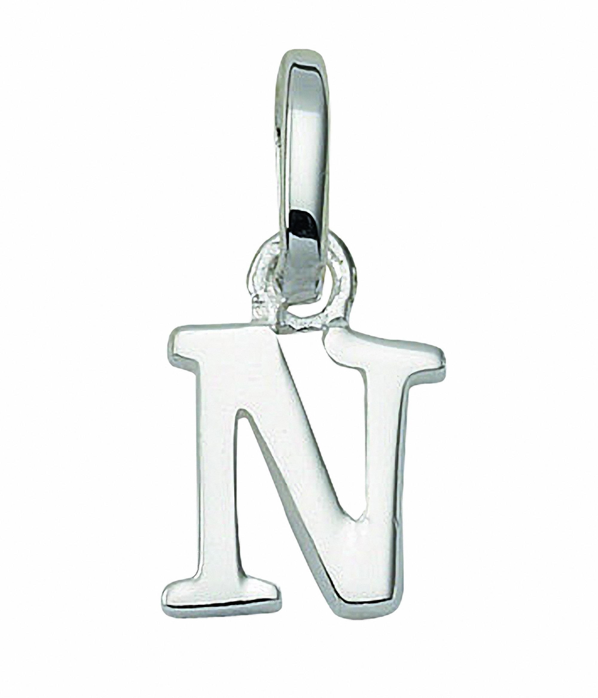 ADELIA ́S Damen Buchstabenanhänger "Damen & Herren 925 Silber Buchstabenanhänger N", Damen, N, Silber 925 (Sterlingsilber), silber, Silber 925