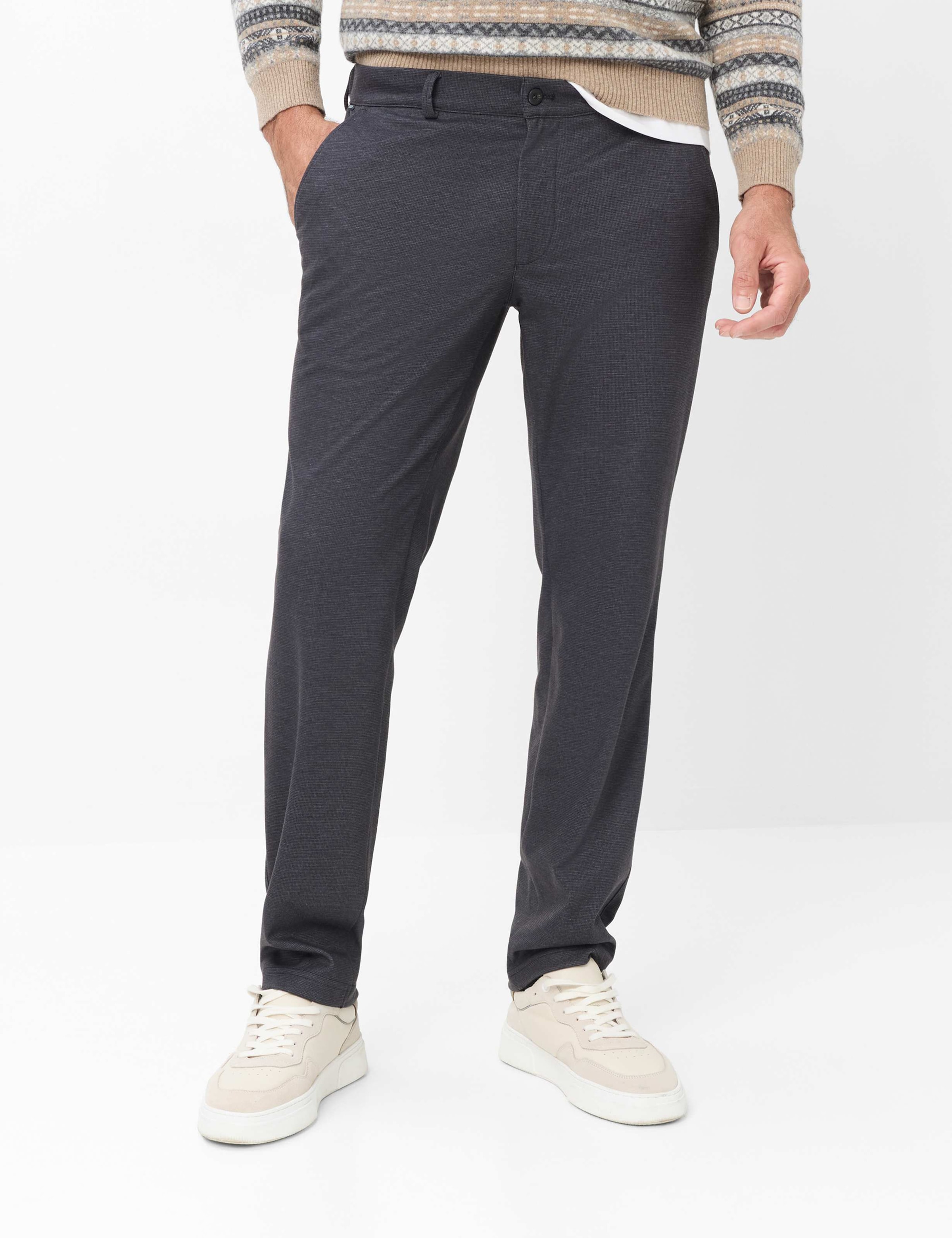 EUREX BY BRAX Herren Chinohose "Style THILO", grau, Gr. 24, 84% Polyester, 12% Viskose, 4% Elasthan, Hosen