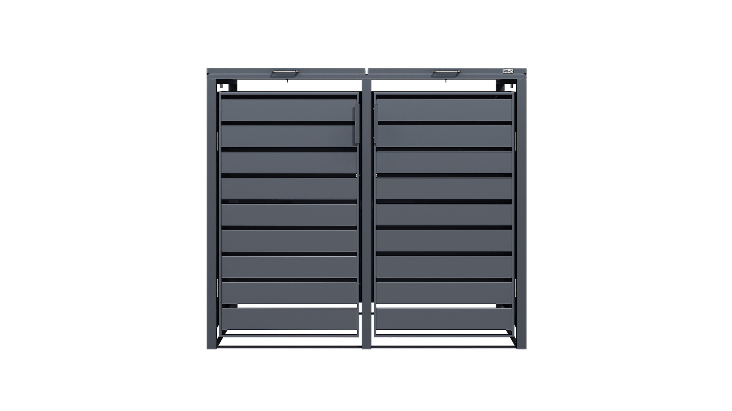 weka Mülltonnenbox »Gary« Metall pulverbeschichtet, für 2 Mülltonnen, BxTxH: 132x80x116 cm