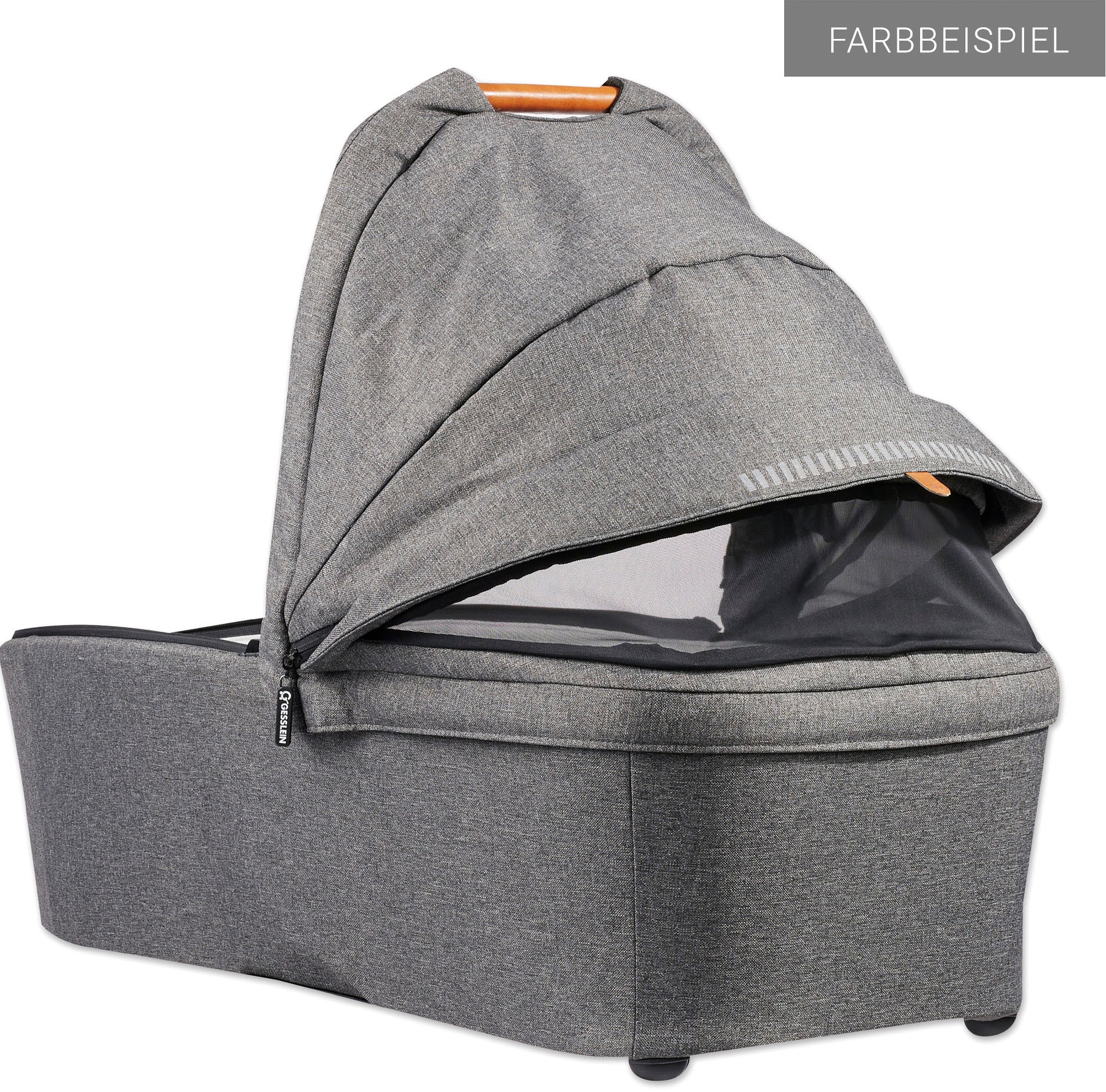 Gesslein Kombi-Kinderwagen »FX4 Soft+ mit Aufsatz Life, schwarz/tabak, sand«, mit Babywanne C3 und Babyschalenadapter