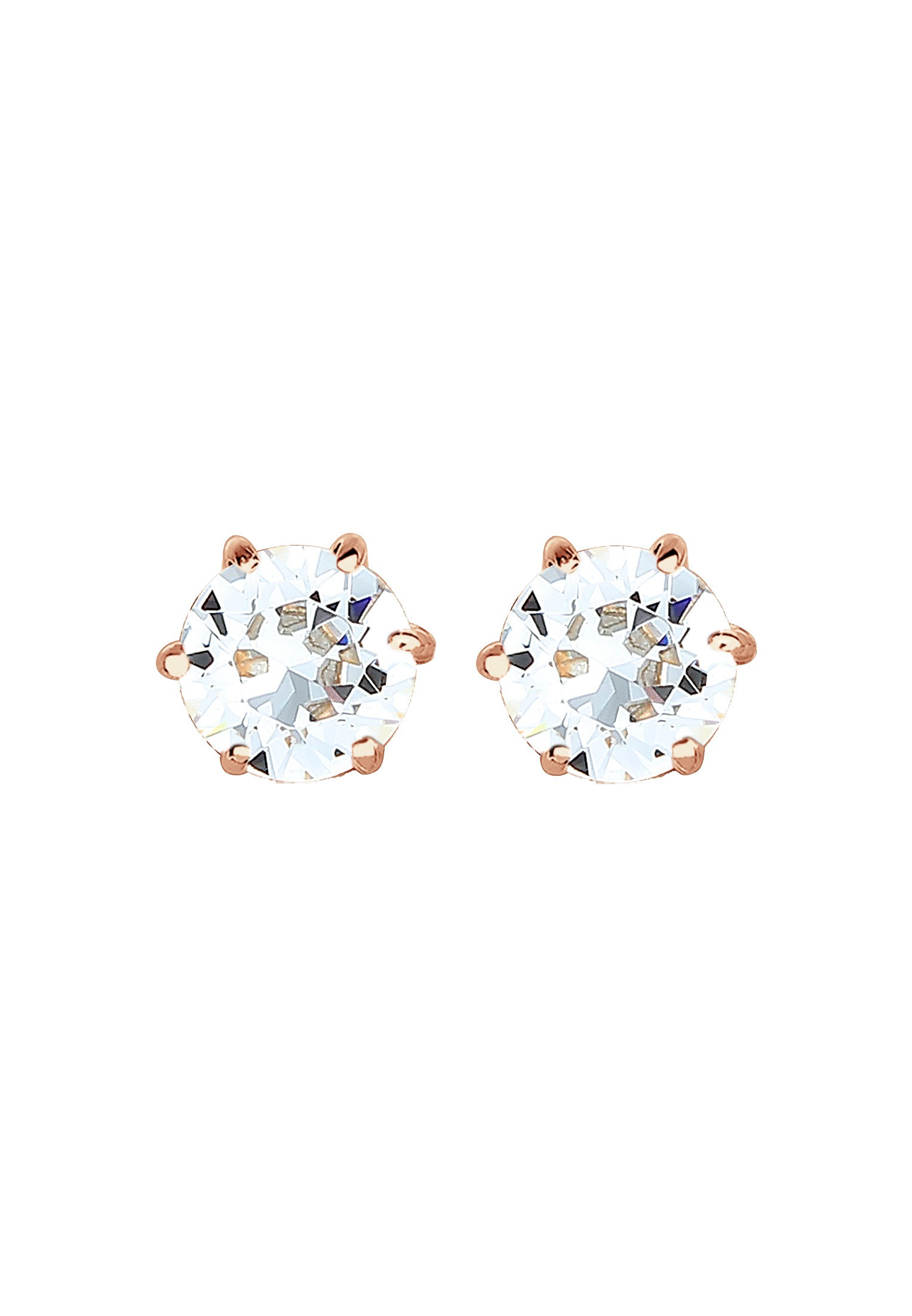 Elli Paar Ohrstecker »Funkelnd Rund Klassik 925 Silber, mit Kristallen von Swarovski®«