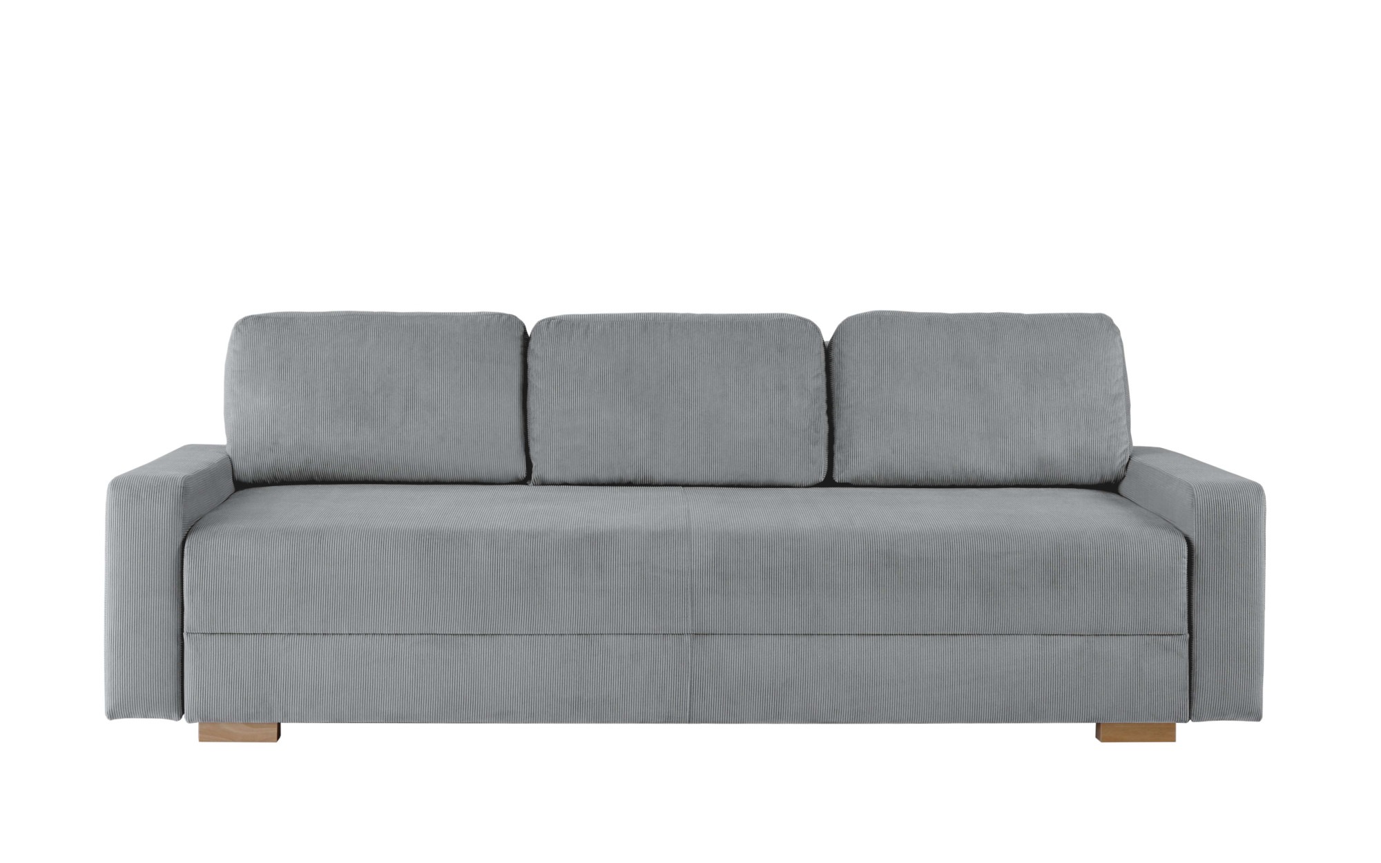 INOSIGN 3-Sitzer »SHERIDIAN Schlafsofa mit Bettkasten, in Feincord & Velvet«, mit Wellenunterfederung, moderne Bezüge, B/H/T 225/94/80