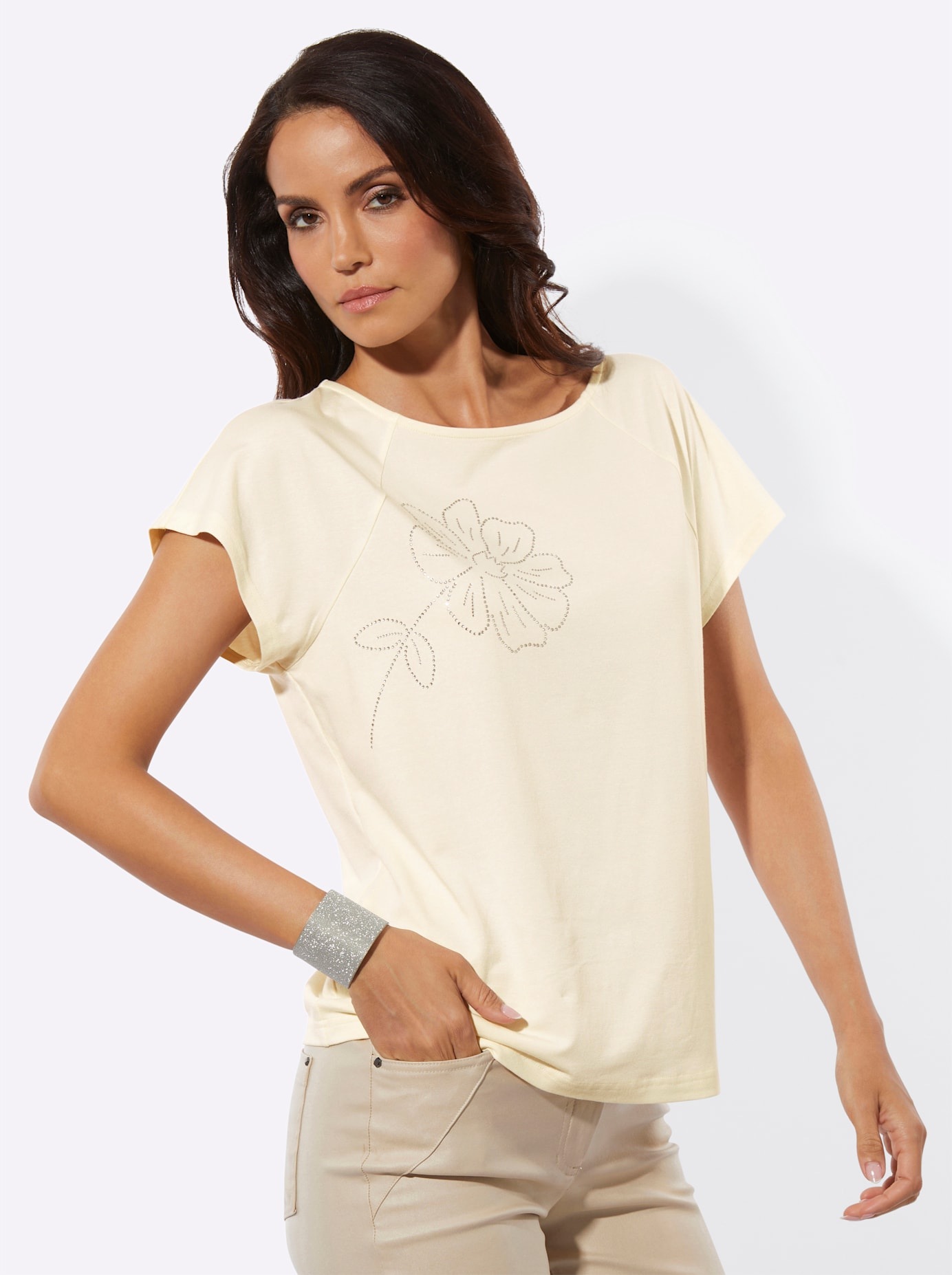 creation L Kurzarmshirt "Modal-Baumwoll-Shirt" 1 tlg. günstig online kaufen