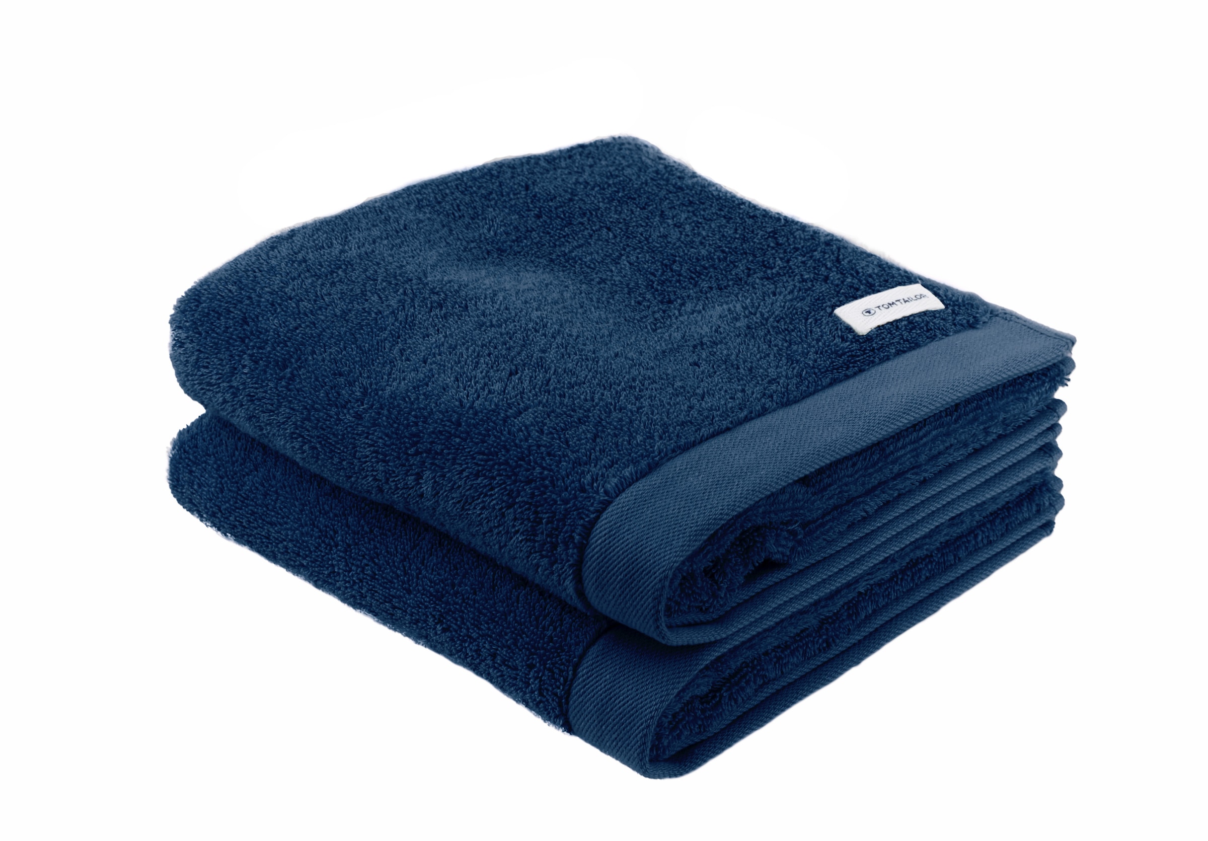 Handtuch TOM TAILOR HOME, B:50cm L:100cm, blau, Frottier, Frottier, Handtücher, "COLOR BATH", 100% Baumwolle, 50x100 cm, uni, große Farbauswahl