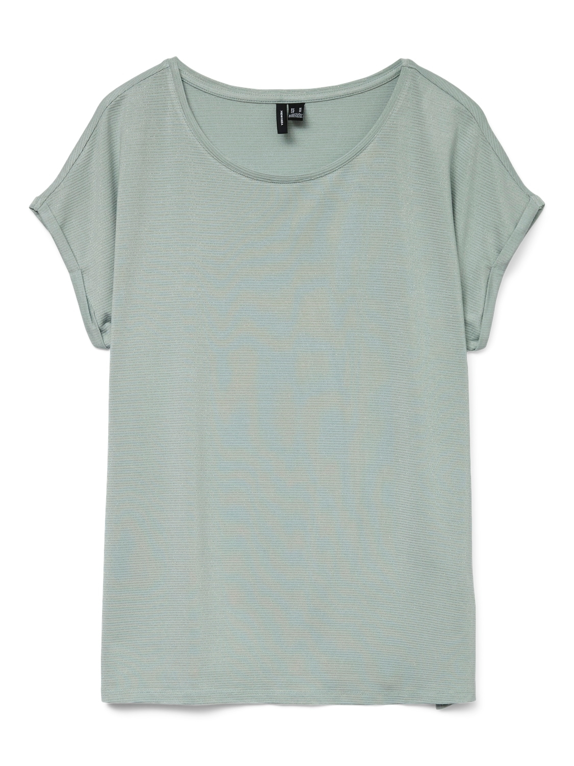 Vero Moda Rundhalsshirt »VMLAVA PLAIN SS TOP LUREX STRIPE«