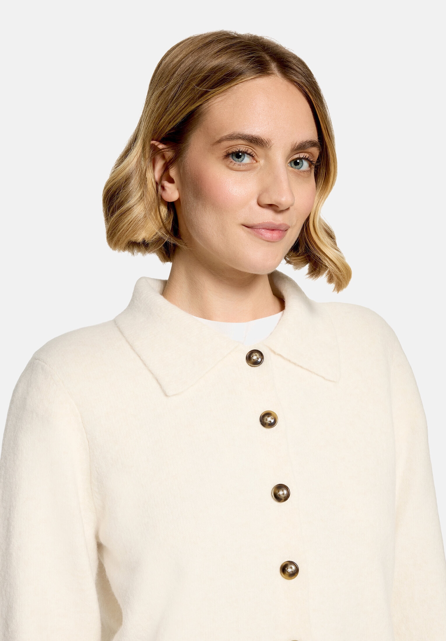 Cartoon Strickjacke »Damen mit Kragen« 1
