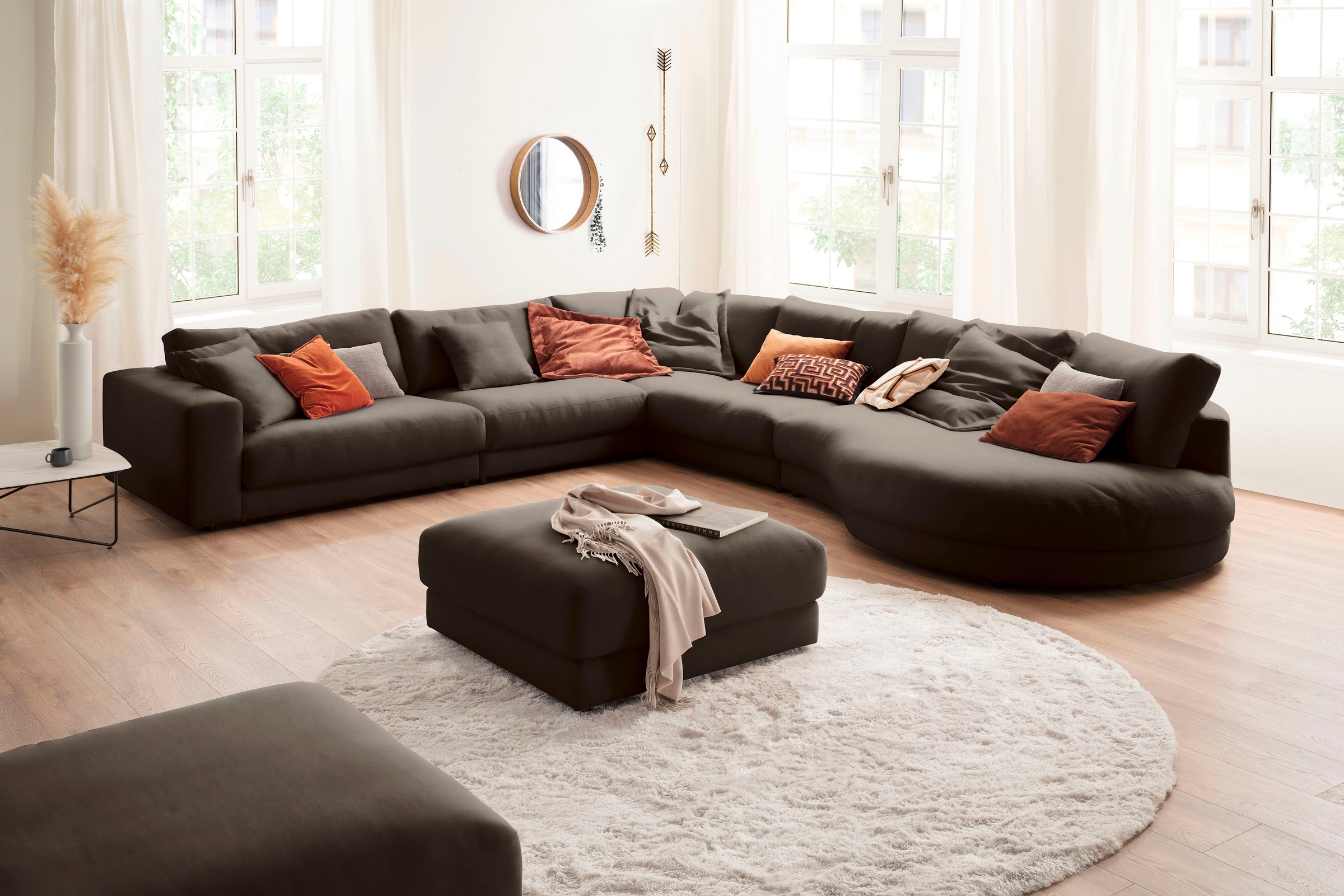 3C Candy Ecksofa "Enisa II, bequem und komfortabel, Mega Familiensofa, L-Form" incl. 3 Flatterkissen, wahlweise mit Flecken-Schutz-Bezug Easy care