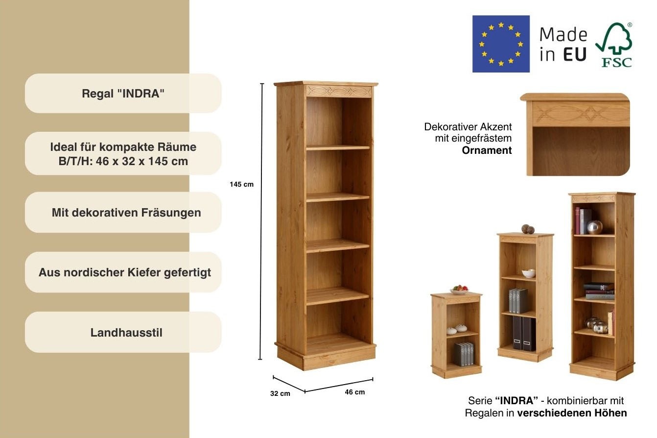 Home affaire Standregal »Indra«, Höhe 145 cm