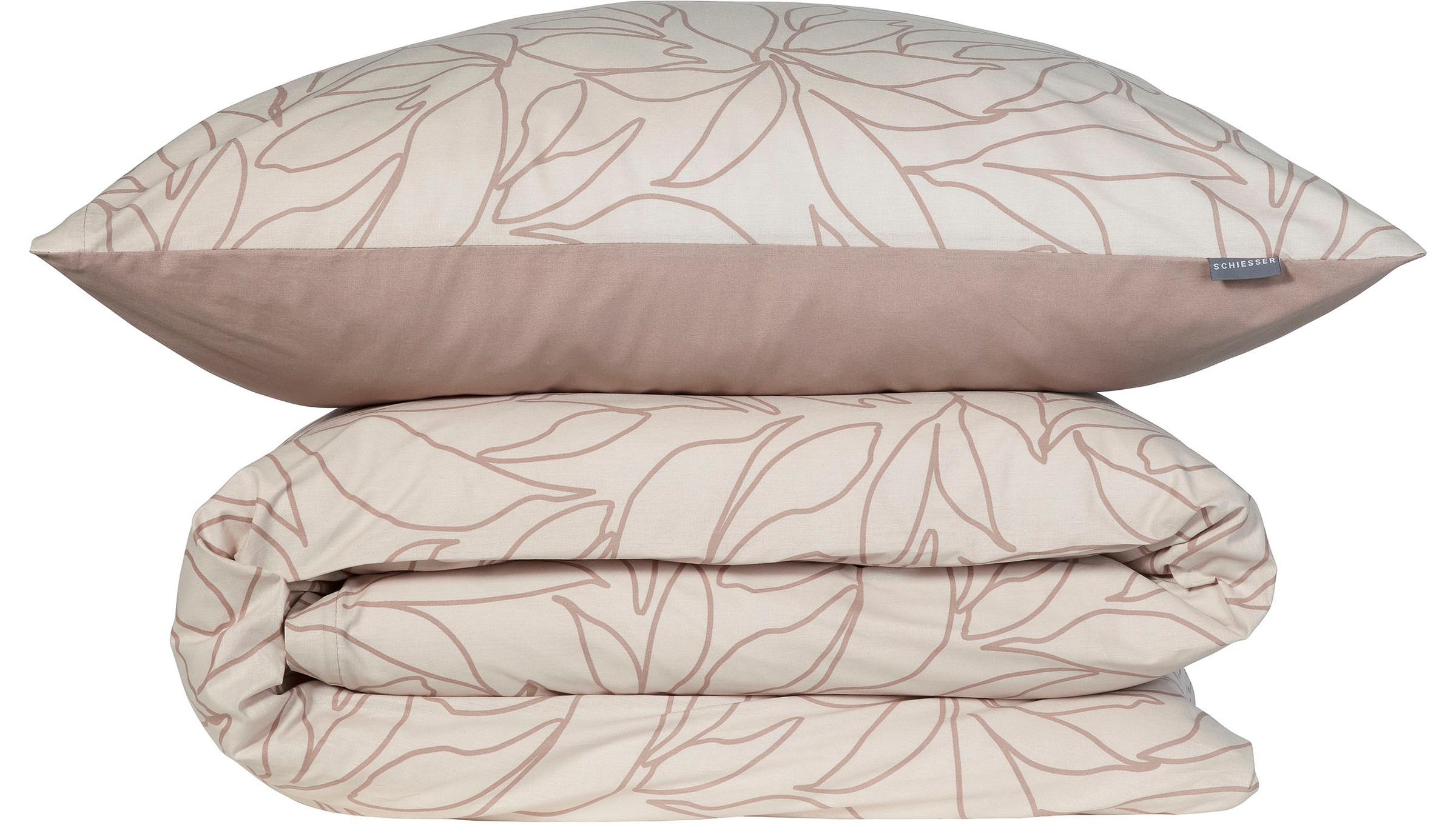 Schiesser Wendebettwäsche "Leaves aus weicher Baumwolle mit schlichtem Bota günstig online kaufen