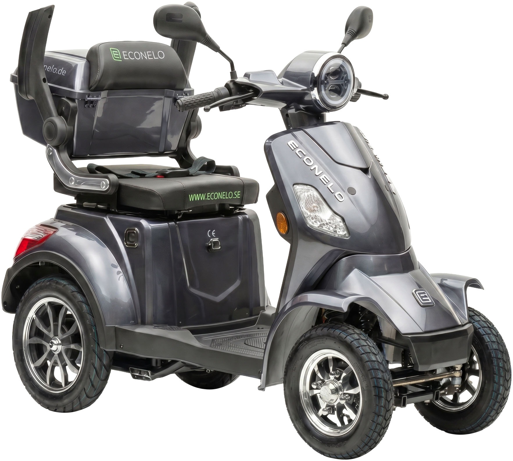 ECONELO Elektromobil "Seniorenmobil P4000, Lithium-Akku, 25 km/h, 1000 Watt", B:70cm H:100cm L:146cm, grau, Elektromobile