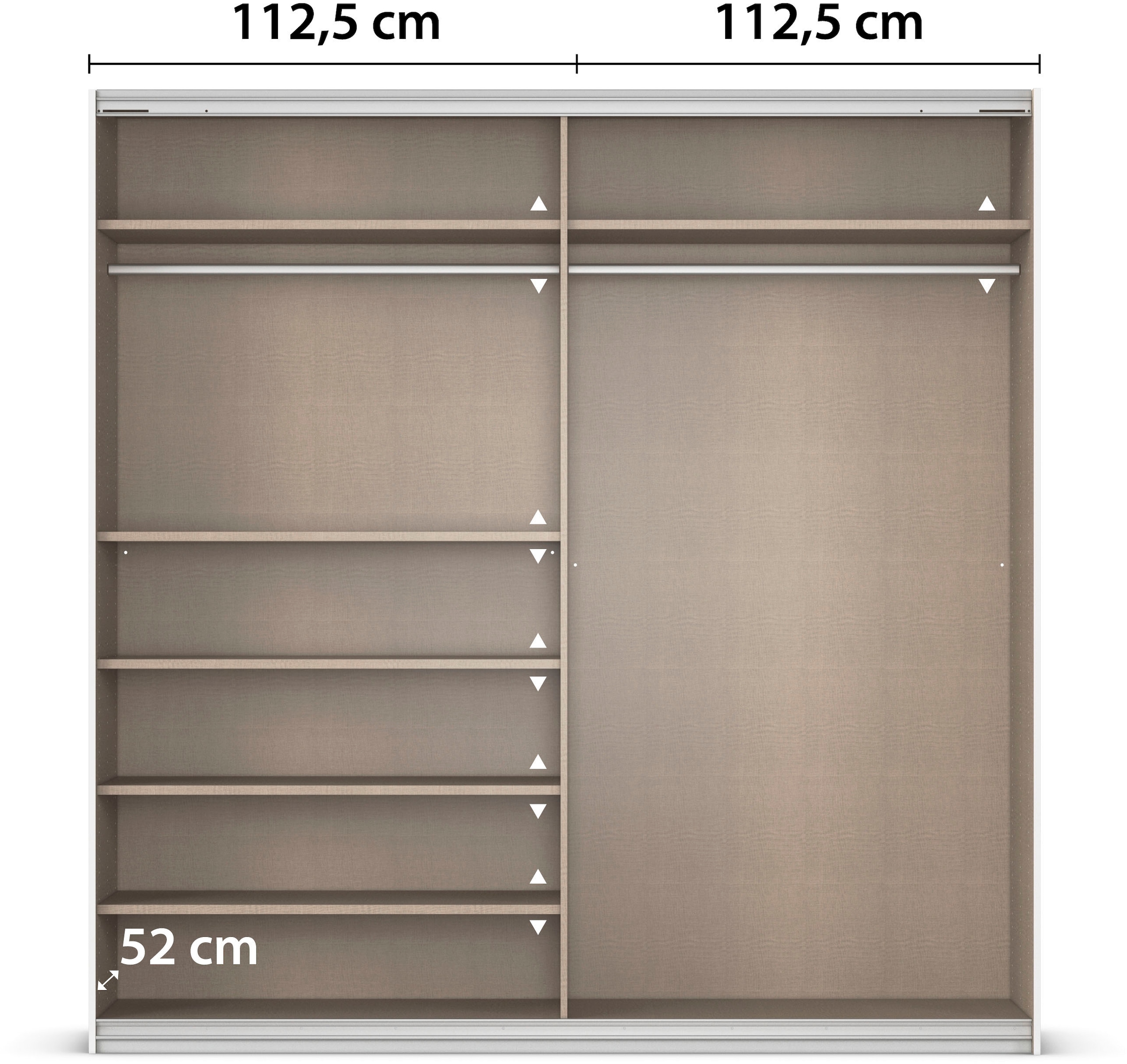 INOSIGN BY RAUCH Schwebetürenschrank »Kleiderschrank Schrank Garderobe Schlafzimmerschrank THANOS«, (in 3 verschiedenen Ausstattungen BASIC/CLASSIC/PREMIUM), Optional mit Spiegel, Metall-Griffleisten alufarben MADE IN GERMANY