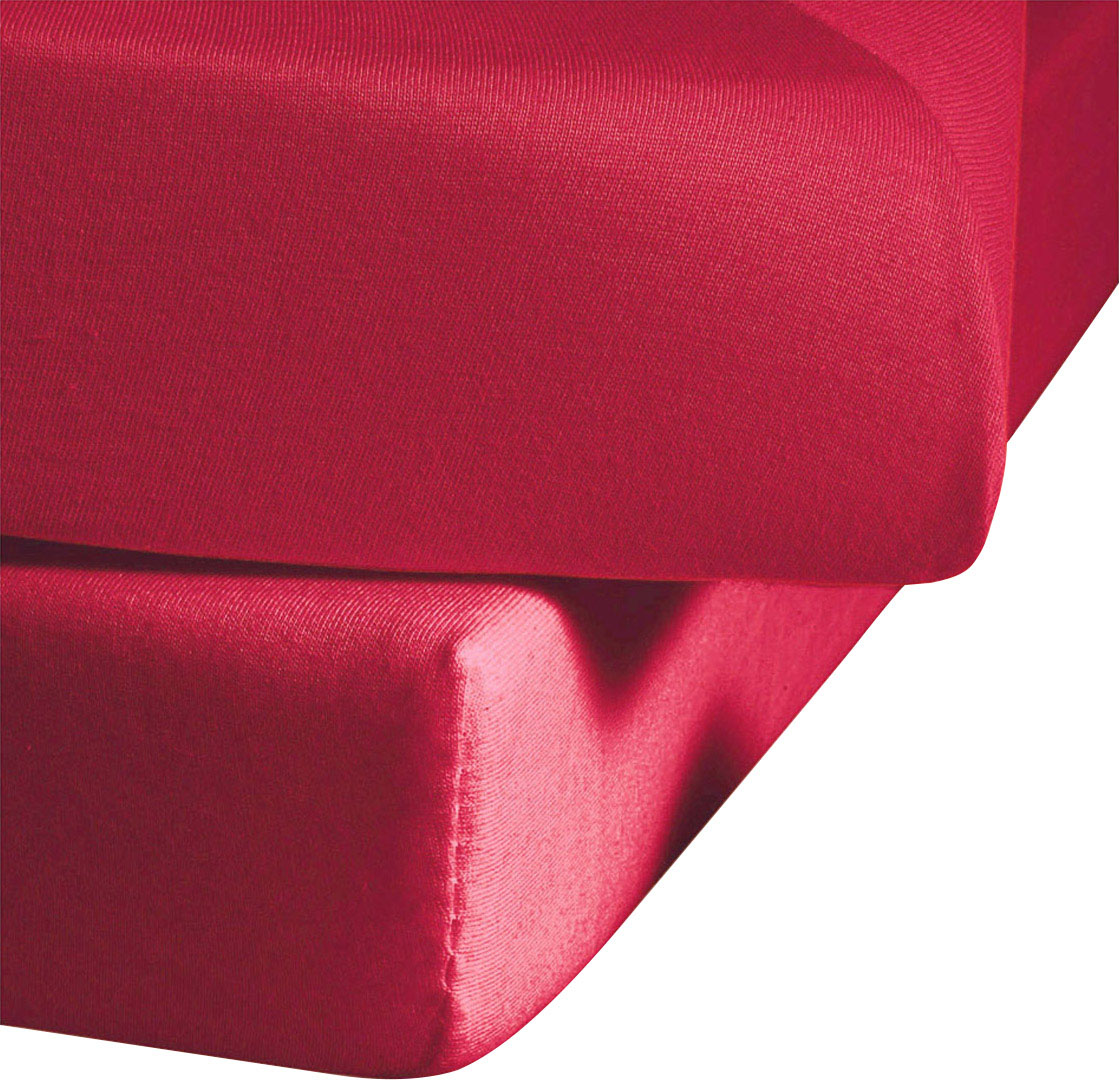 fleuresse "Ines hochwertiger Jersey aus reiner Baumwolle," aus Baumwolle, für Matratzen bis 23 cm Höhe, Bettlaken, Spannbetttuch