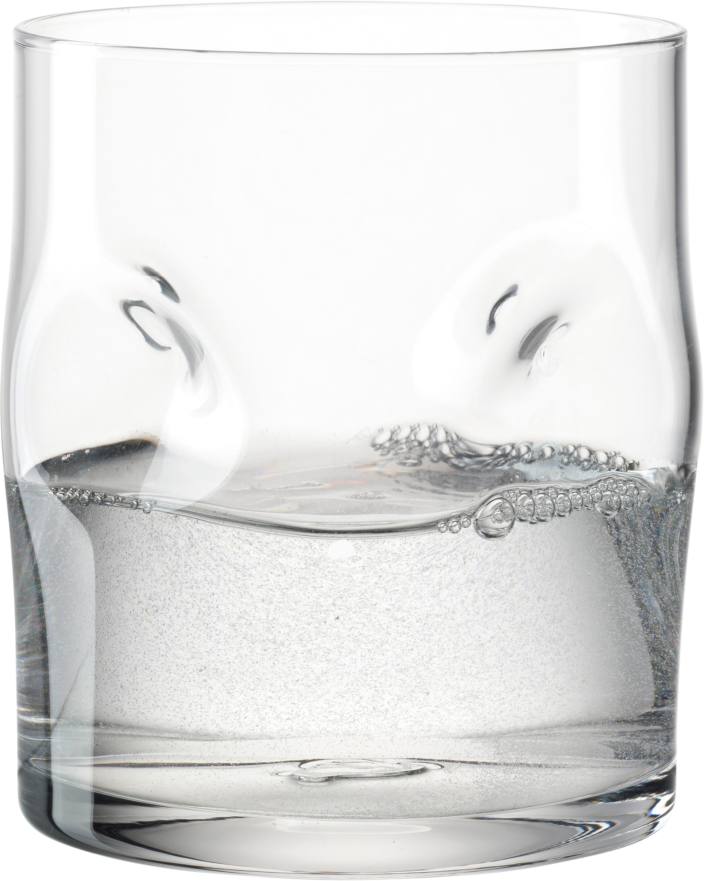 LEONARDO Gläser-Set »Trinkglas VESUVIO, 300 ml, 4er-Set«, (Set, 4 tlg.), konische Form, markantes Design - mit Einquetschungen