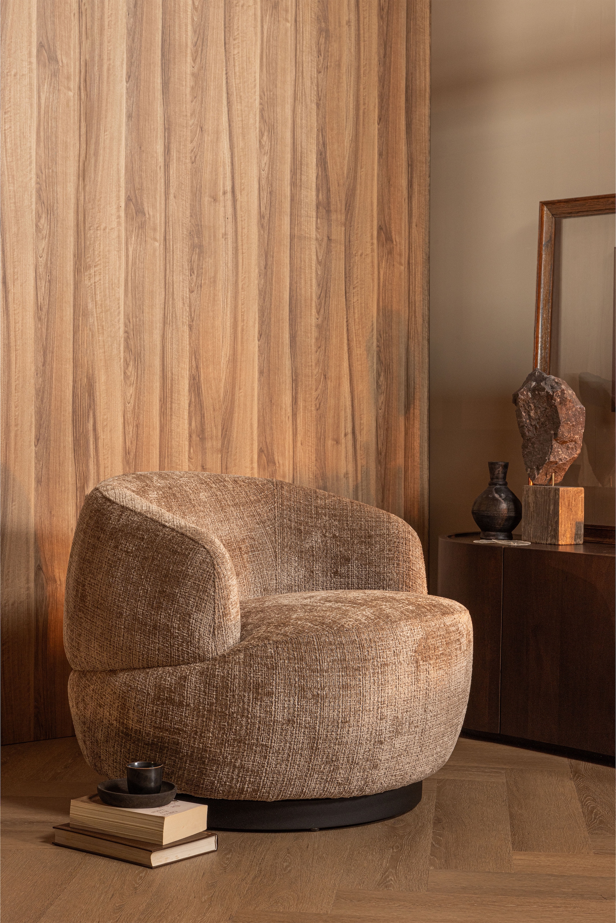 WOOOD Drehsessel »Woolly«, runde Form, in jede Richtung drehbar! Breite 84 cm