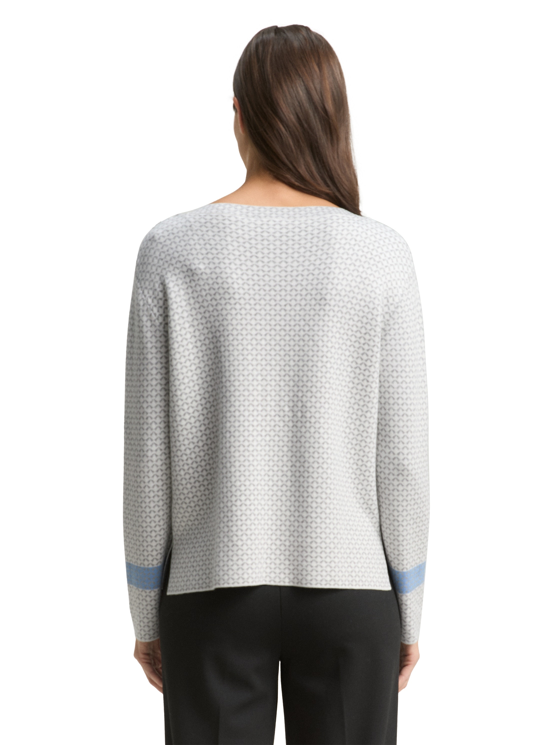 TOM TAILOR Strickpullover mit All-Over Print