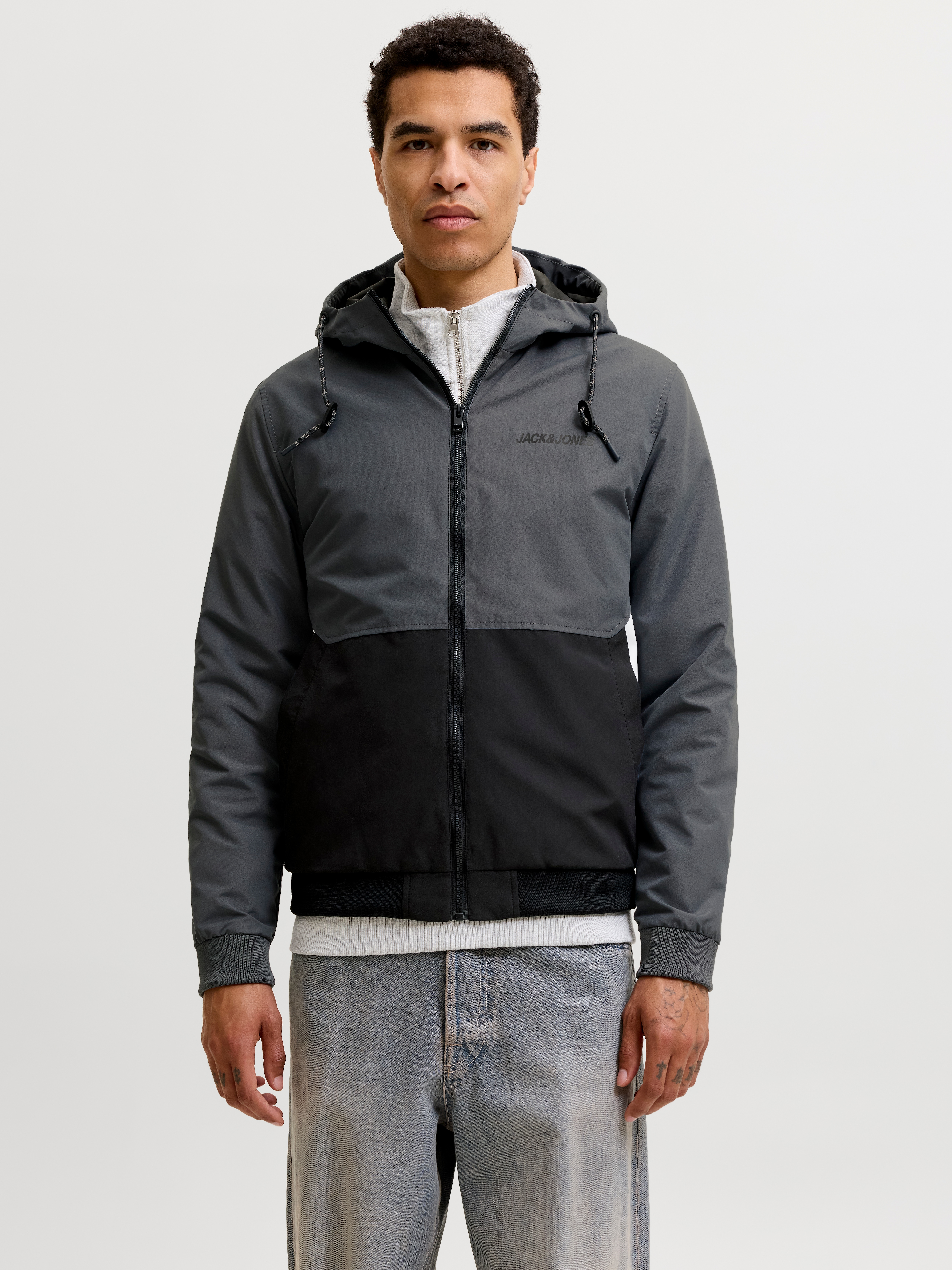 Jack & Jones Blouson "JJERUSH mit Kapuze" mit Kapuze Kunstfaser, regular fit