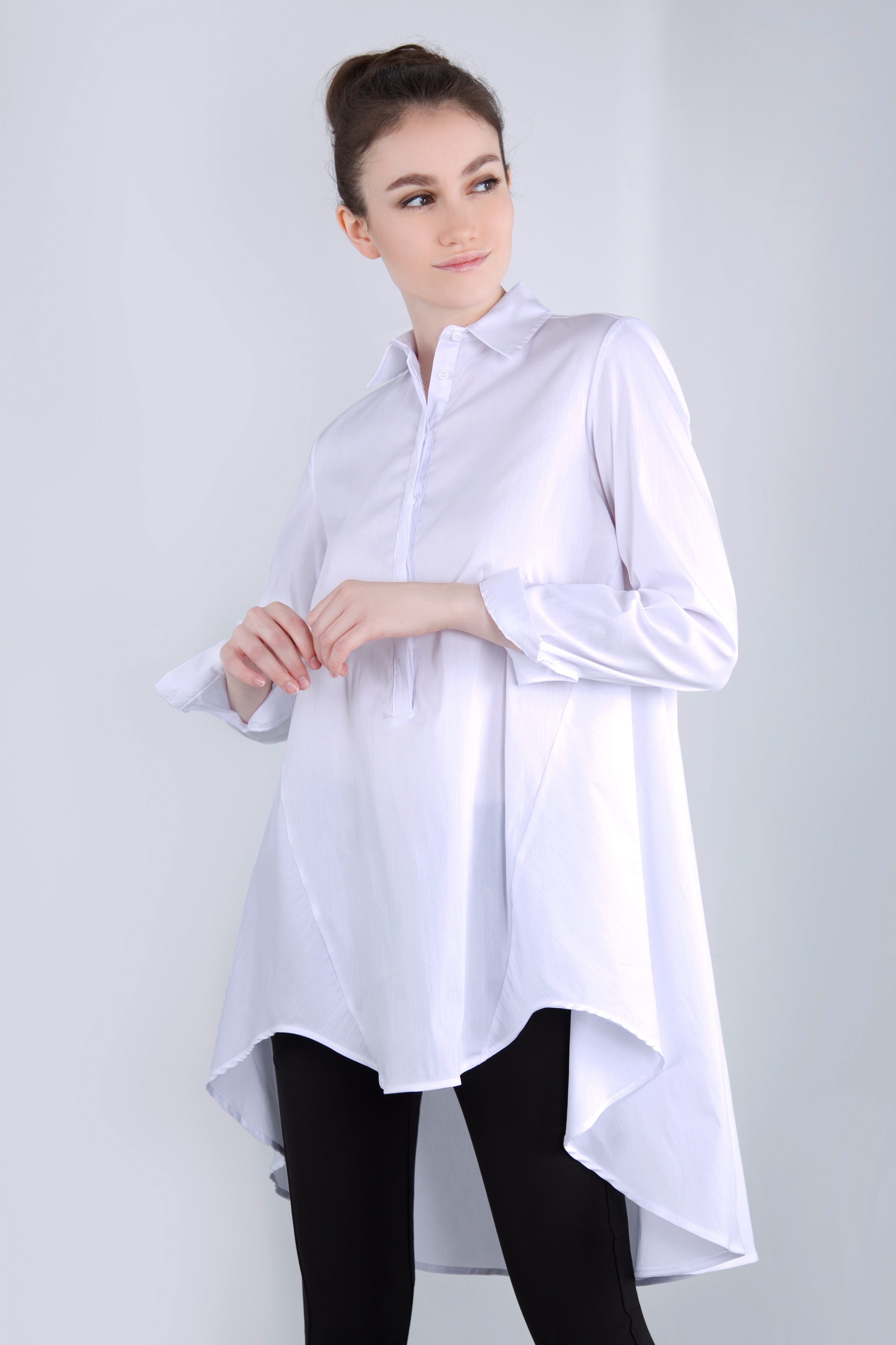 IMPERIAL Longbluse »IMP-C ED3ABF«, glockenförmige Long-Form