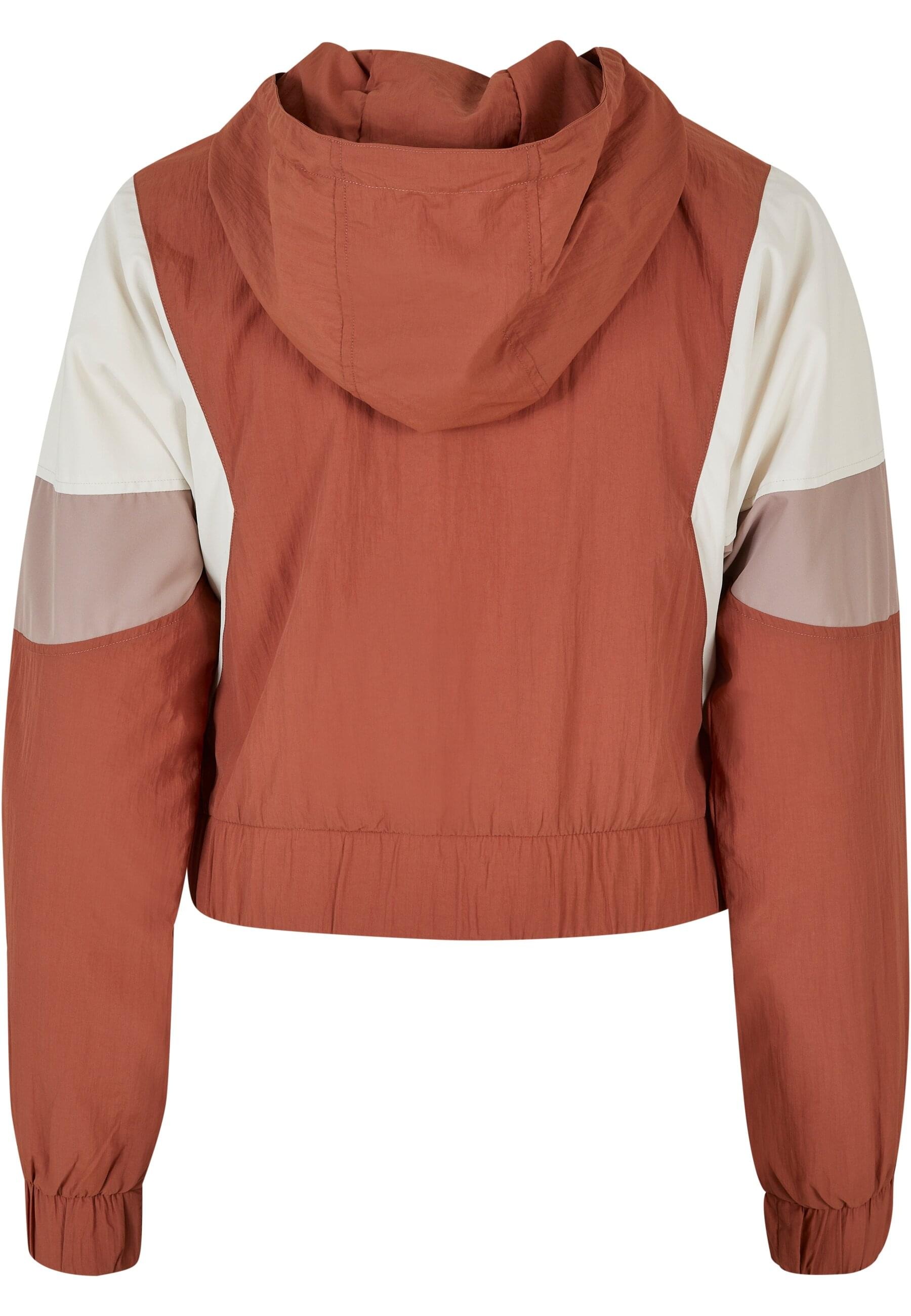 URBAN CLASSICS Allwetterjacke »Urban Classics Damen Ladies Short 3-Tone Crinkle Jacket«, (1 St.), mit Kapuze