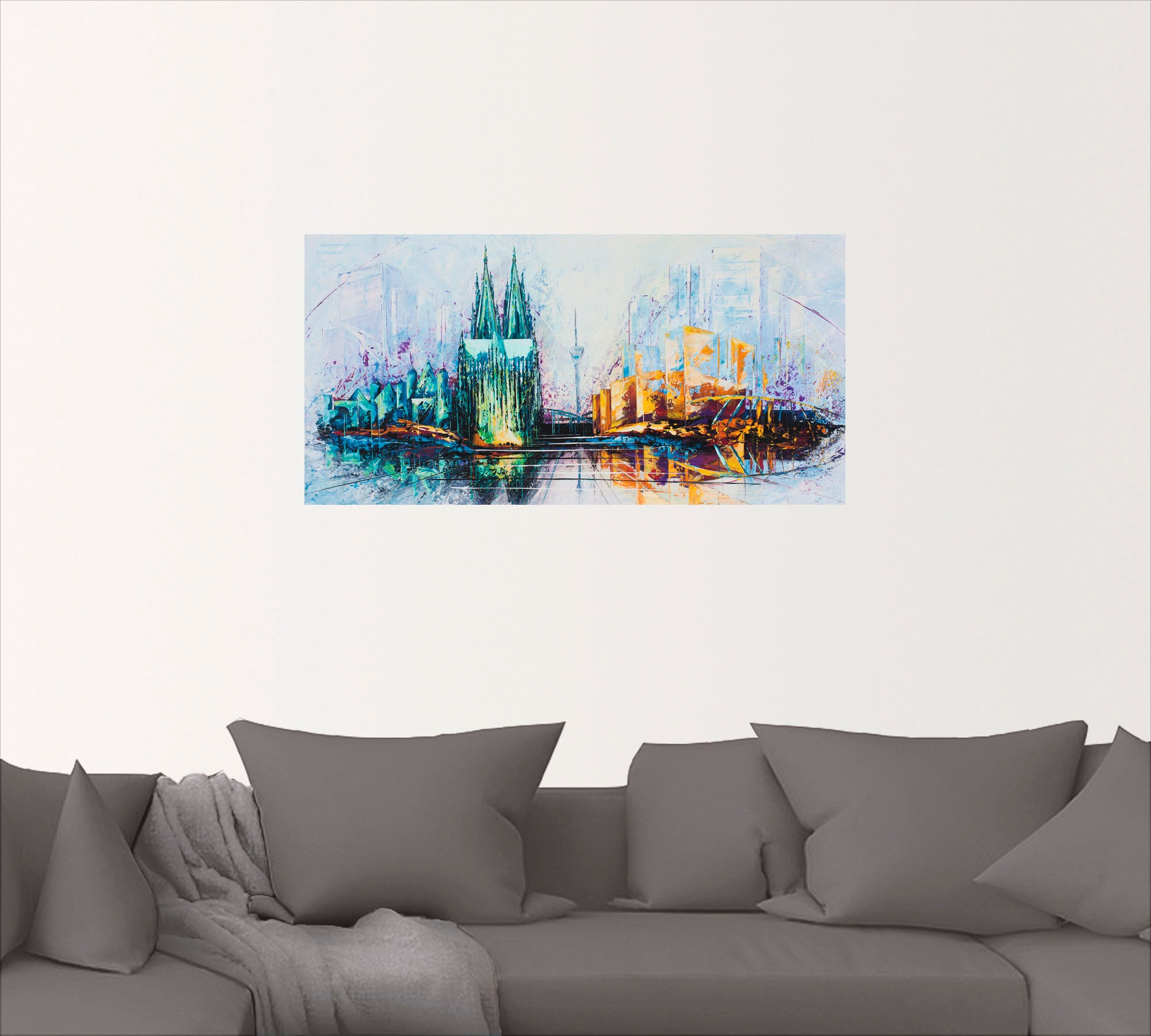 Artland Poster »Kölner Dom Skyline 6«, Deutschland, (1 St.), als Alubild, Leinwandbild, Wandaufkleber oder Poster in versch. Größen