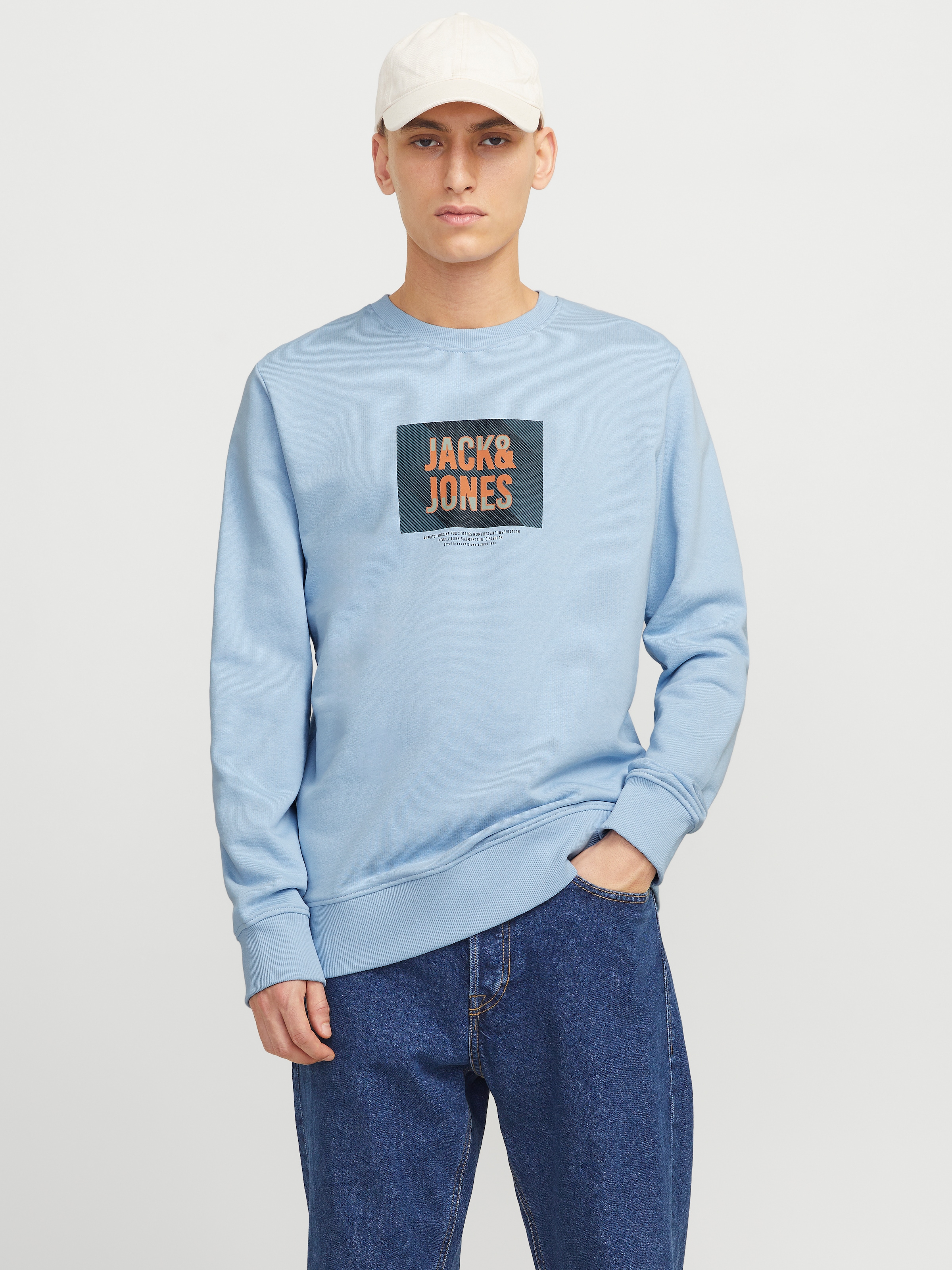 Jack & Jones Sweatshirt "JJHUDSON – Sweatshirt mit Print, Rundhals und Kapu günstig online kaufen