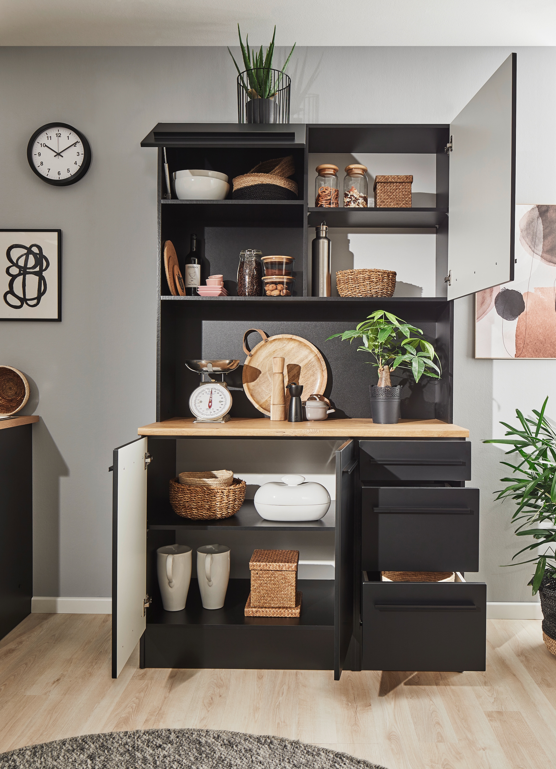 BASIC by Balculina Buffet »Jazz« 1 Stk. tlg. Breite 120cm, Türen, Schubkästen, offenes Fach