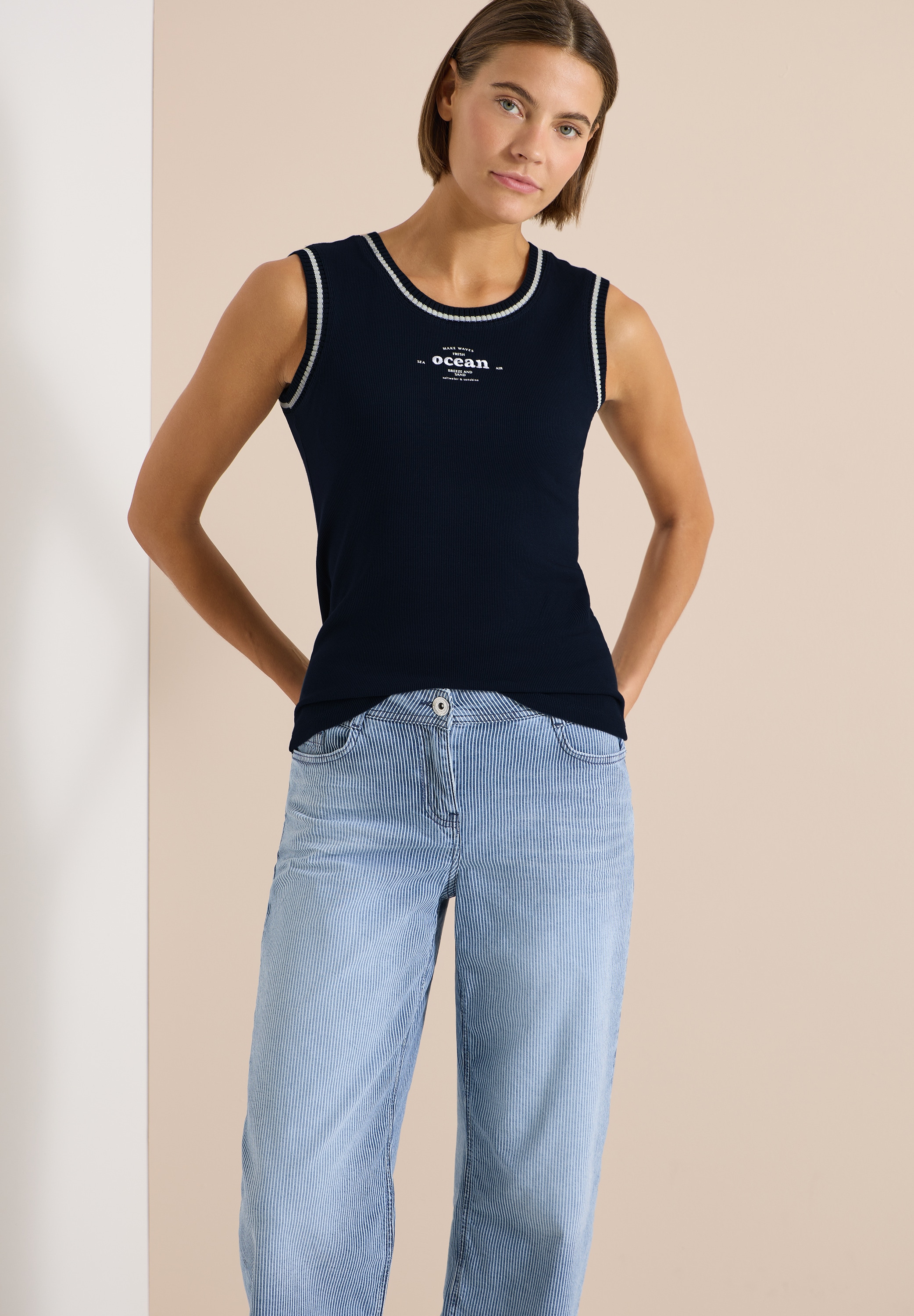 Cecil Tanktop aus Baumwolle mit Stretchanteil günstig online kaufen