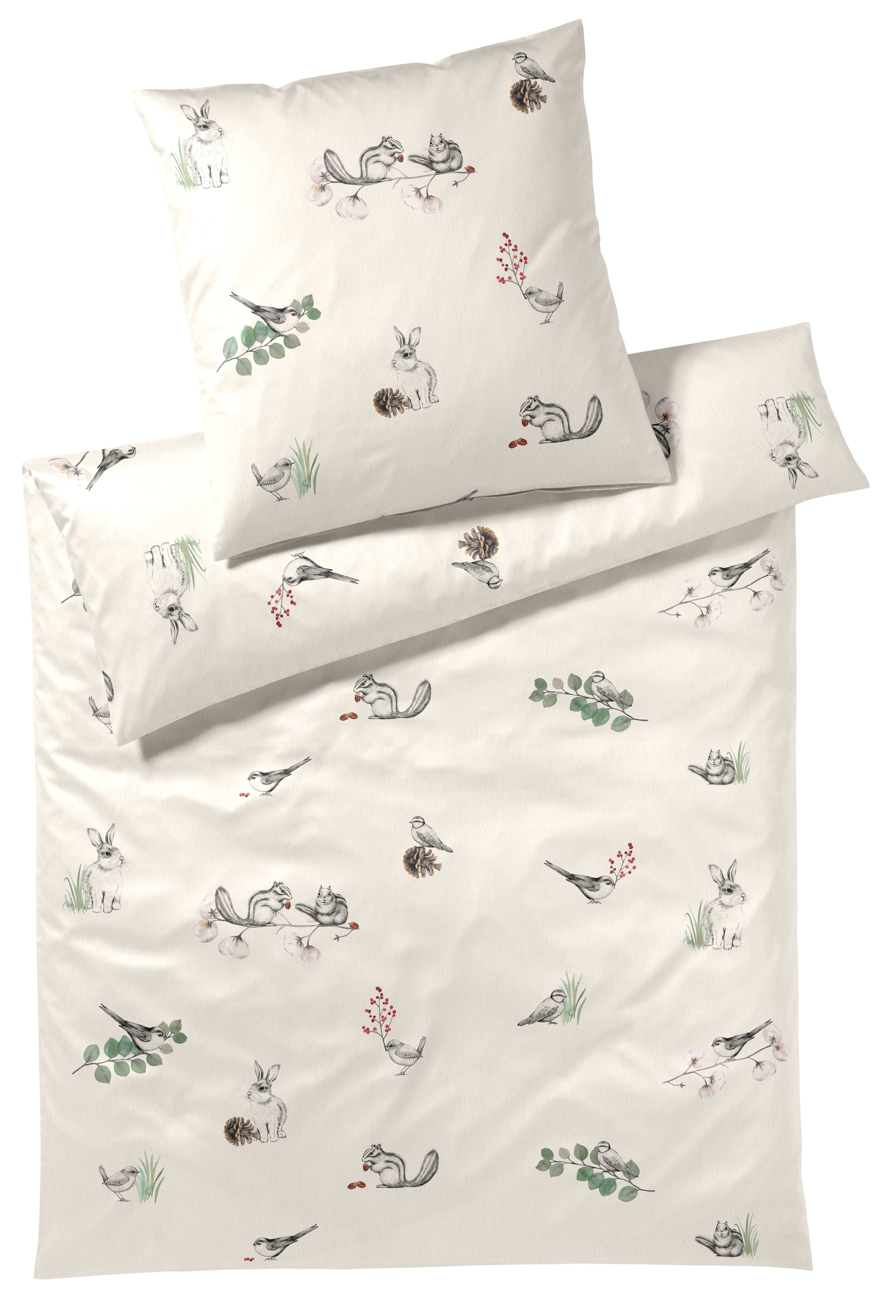 Elegante Bettwäsche "Sketch" 2 Stk. angenehmes Hautgefühl günstig online kaufen