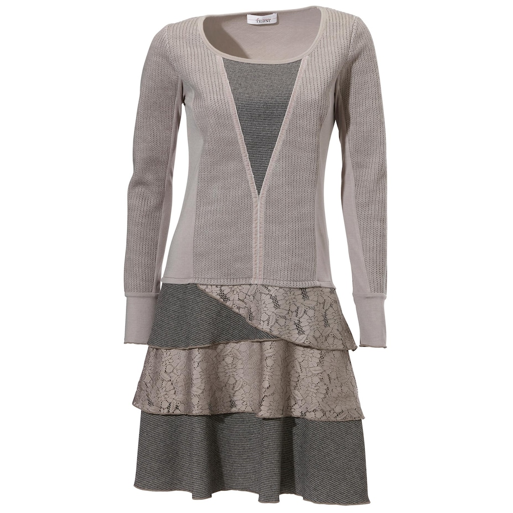 Damenmode Kleider LINEA TESINI by Heine Strickkleid »Jersey-Kleid« taupe
