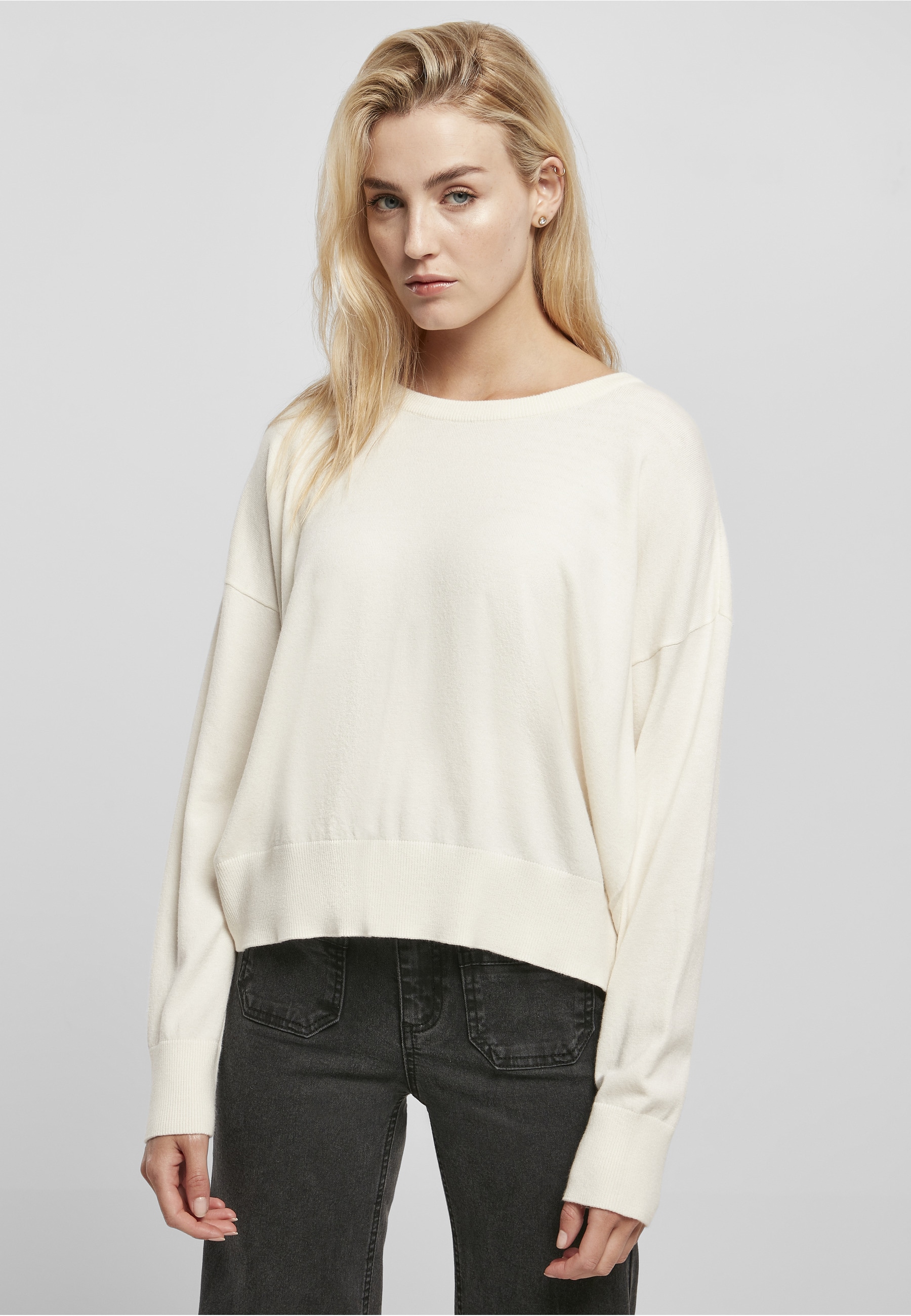 URBAN CLASSICS Fleecepullover »Urban Classics Damen Ladies Eco Viscose Oversized Basic Sweater«, 1 Stk.
