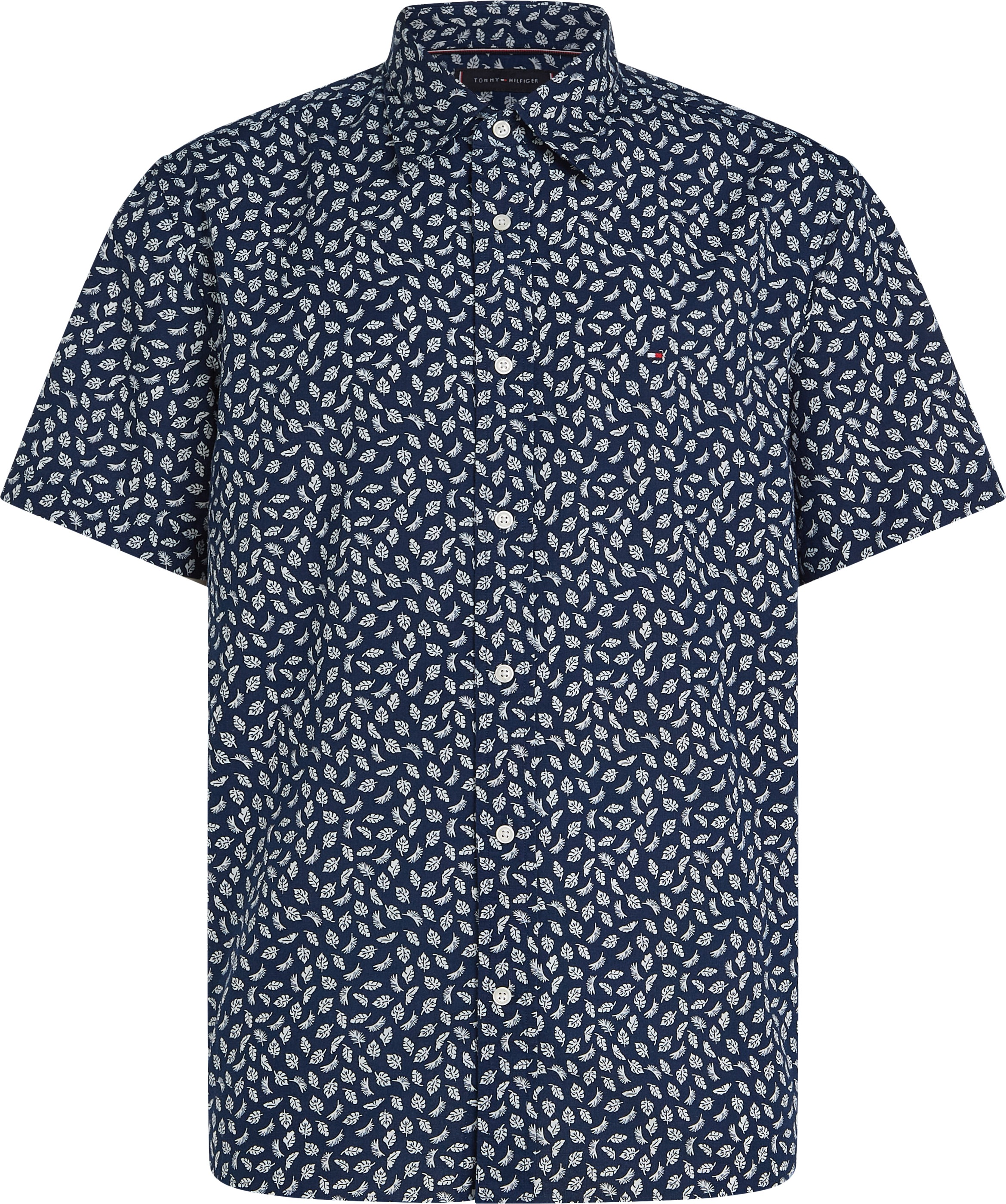 Thumbnail - Tommy Hilfiger Big & Tall Kurzarmhemd "BT-LINEN BLEND AOP SS RF SHIRT-B", Große Größen