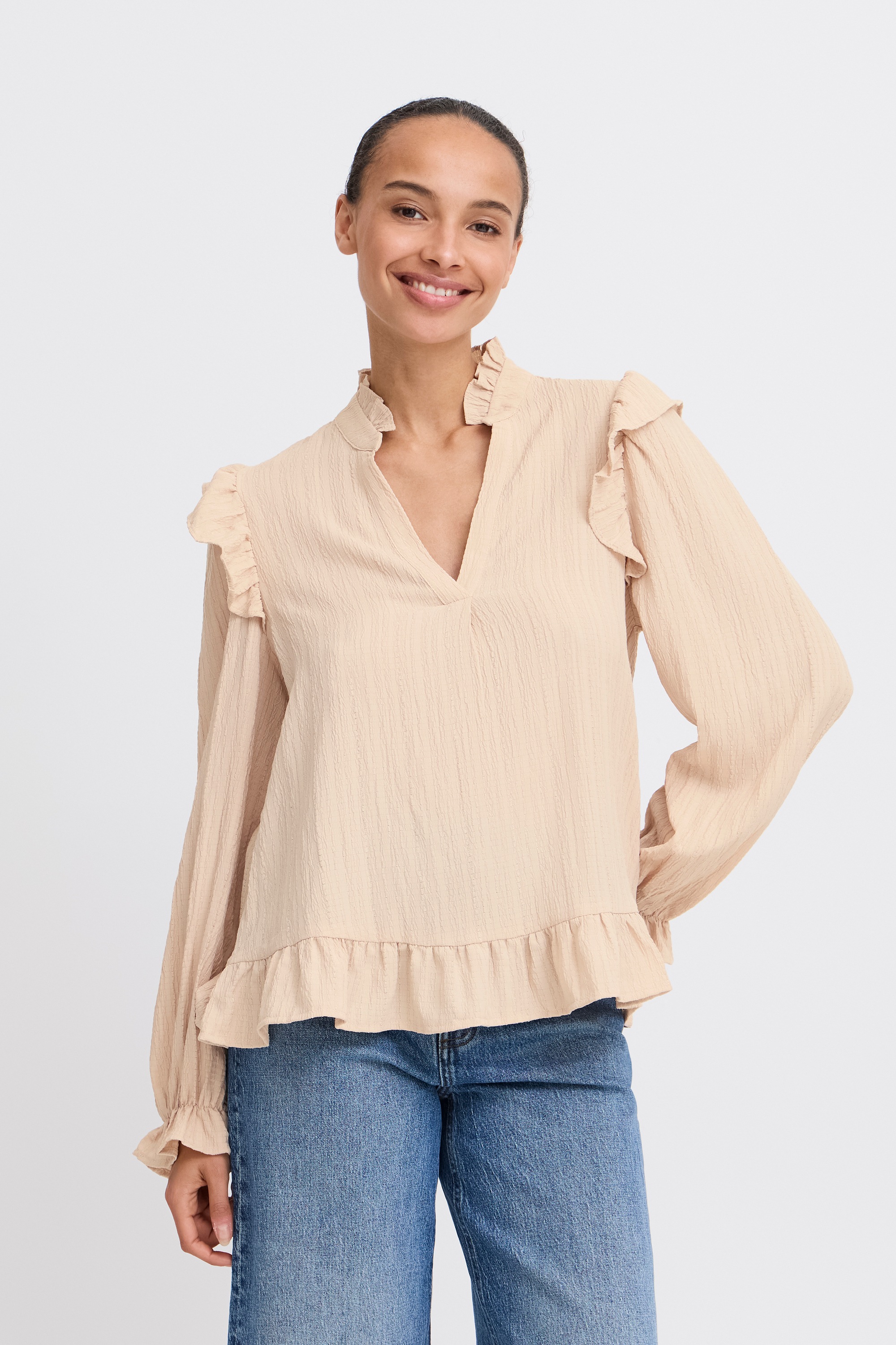b.young Kurzarmbluse »Damen Kurzarm-Bluse BYJULIANA«